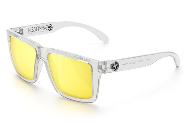 XL VISE Z87 Sunglasses Vapor Clear Frame: Hi-Vis Yellow Lens