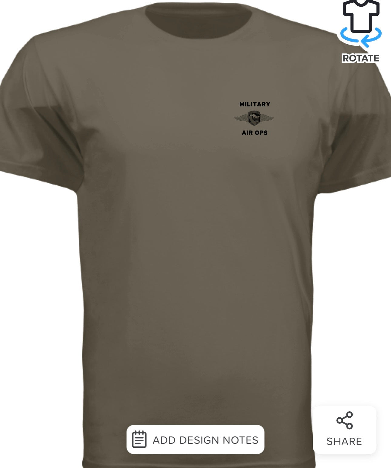 Air National Guard Cotton Short Sleeve - Army Green - shorts