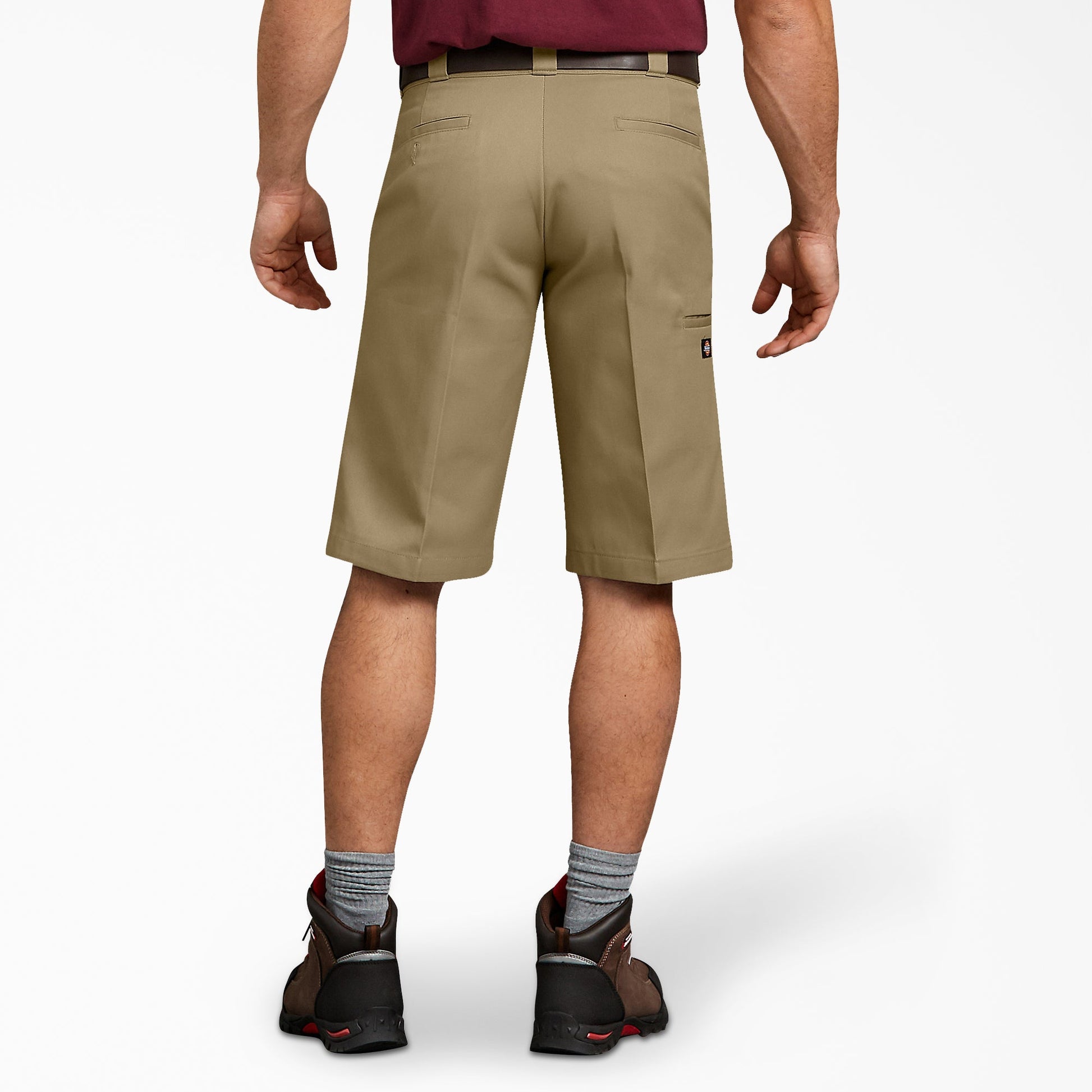 Dickies Khaki Multi-Use Pocket Work Shorts, back view