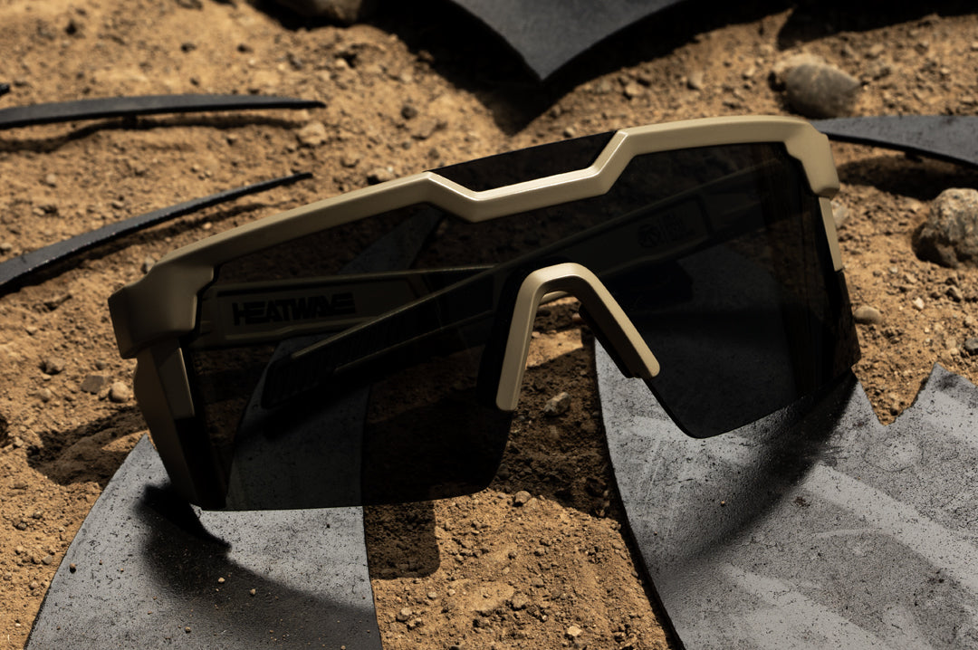 Heat Wave Visual Future Tech Desert Tan Frame sunglasses view 3