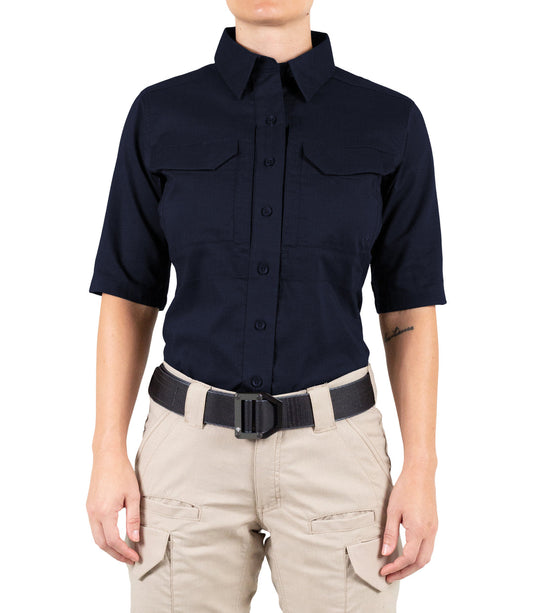First Tactical Womens V2 Tactical Short Sleeve - Midnight Navy
