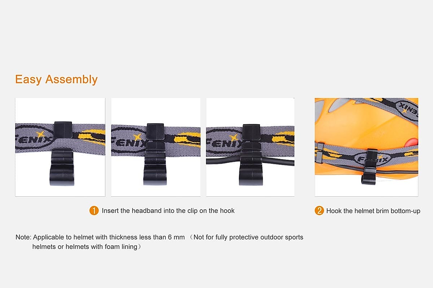 Fenix ALD-02 Helmet Headlamp Hooks