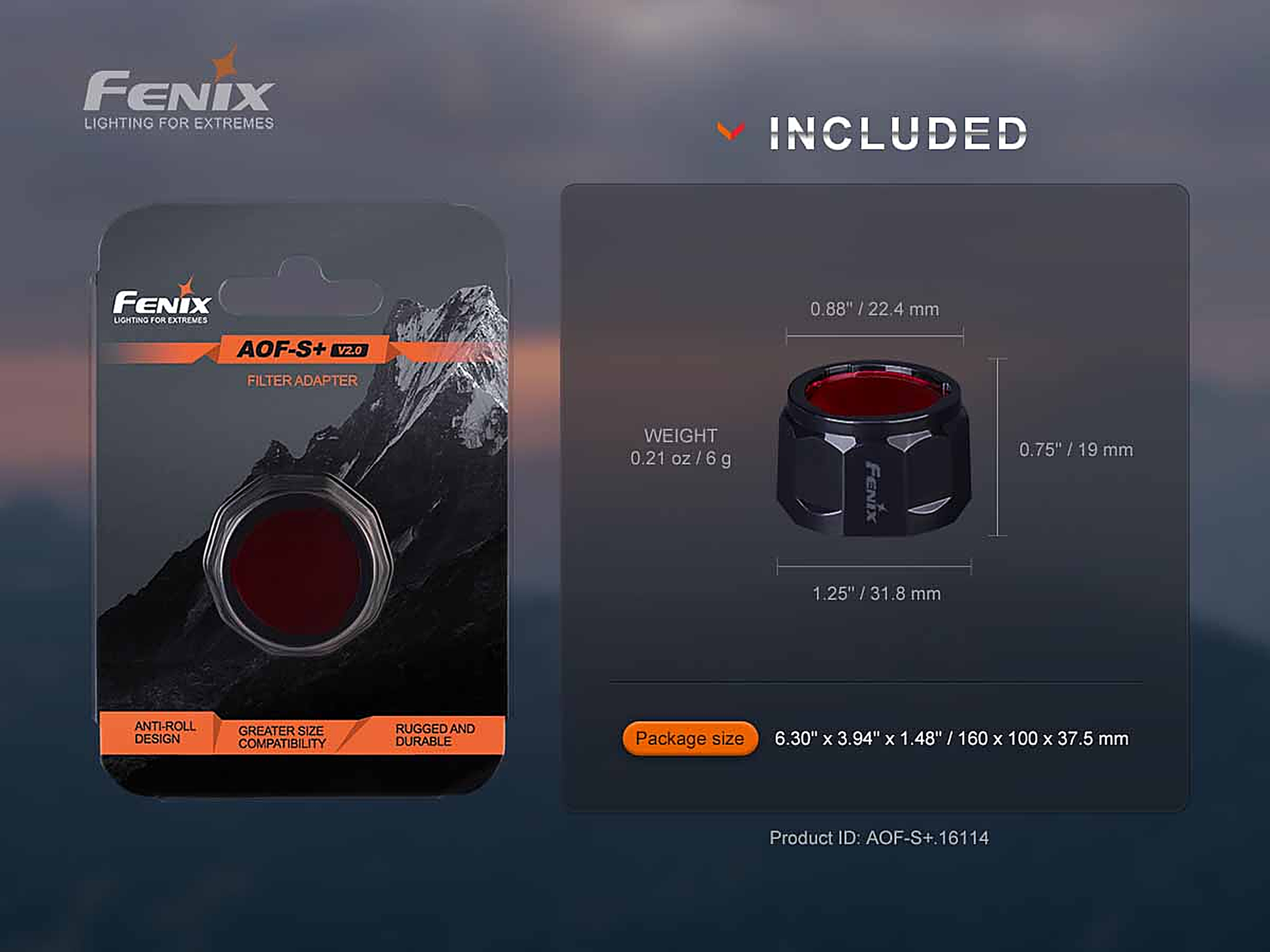 Fenix AOF-S+ V2.0 Filter Adapter