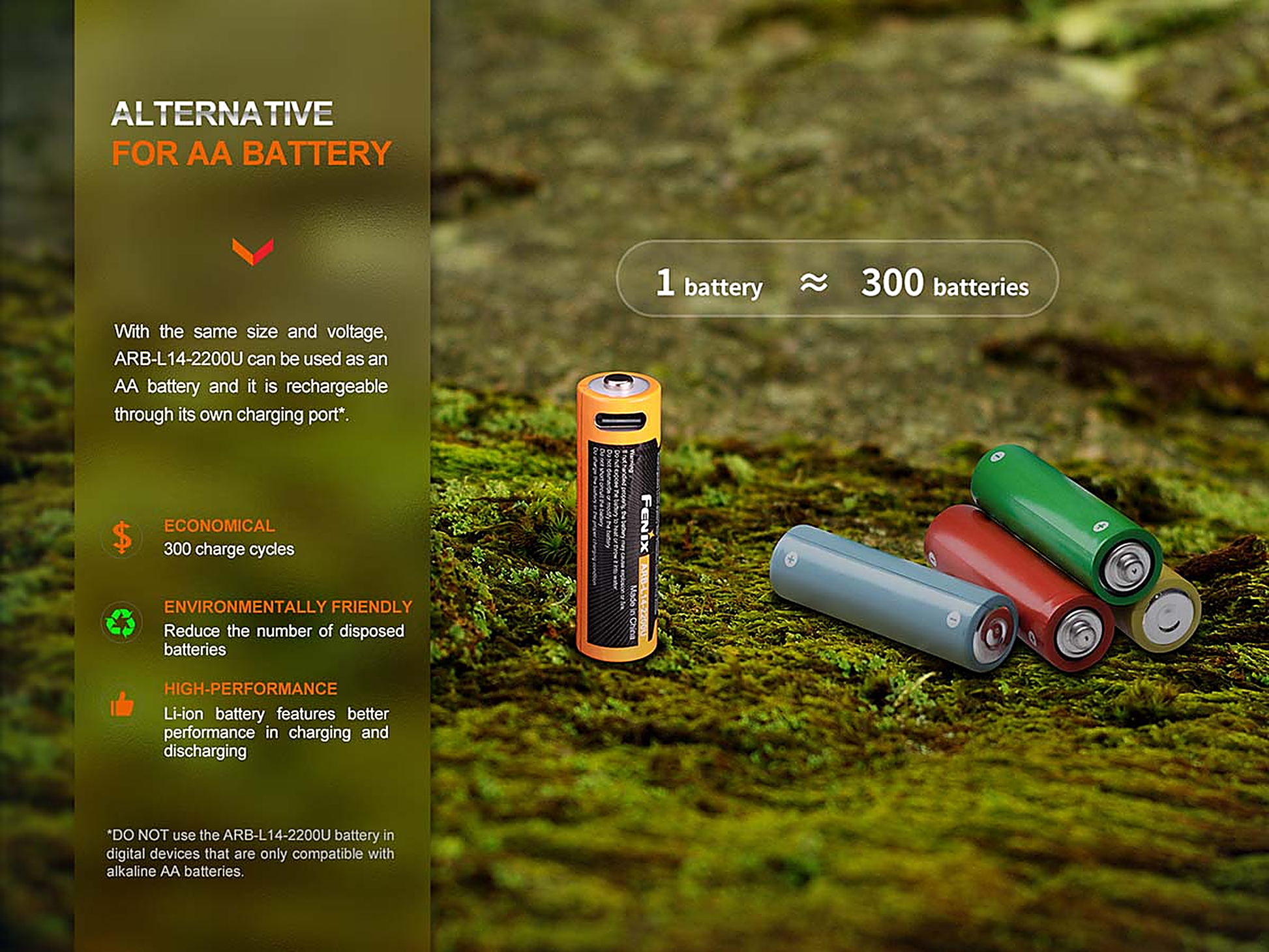 Fenix ARB-L14-2200U Rechargeable Battery
