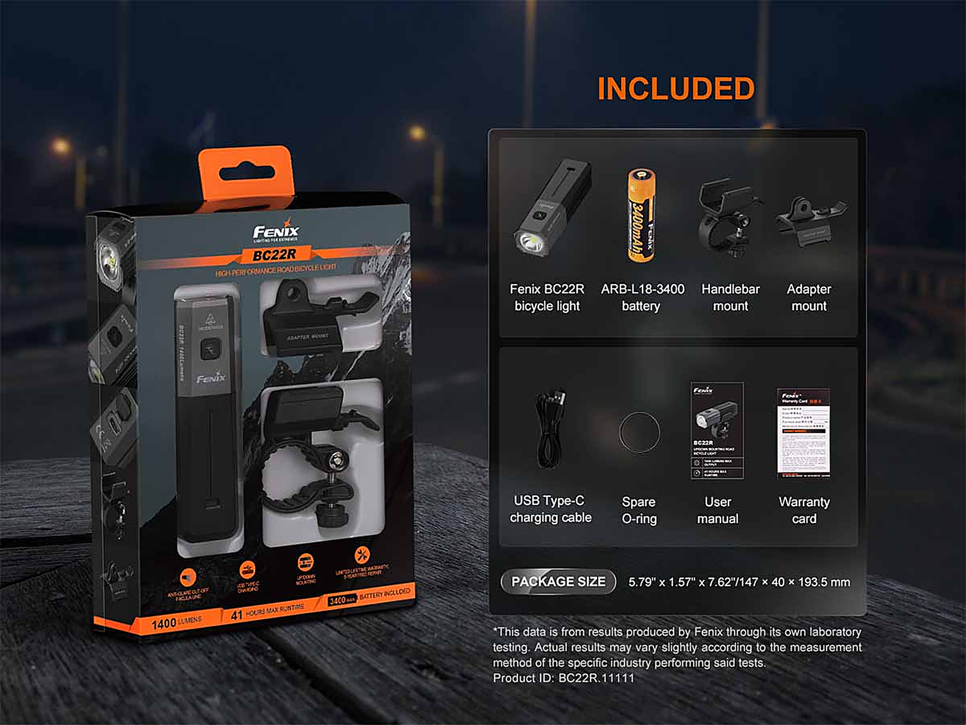 Fenix BC22R Rechargeable Bike Light