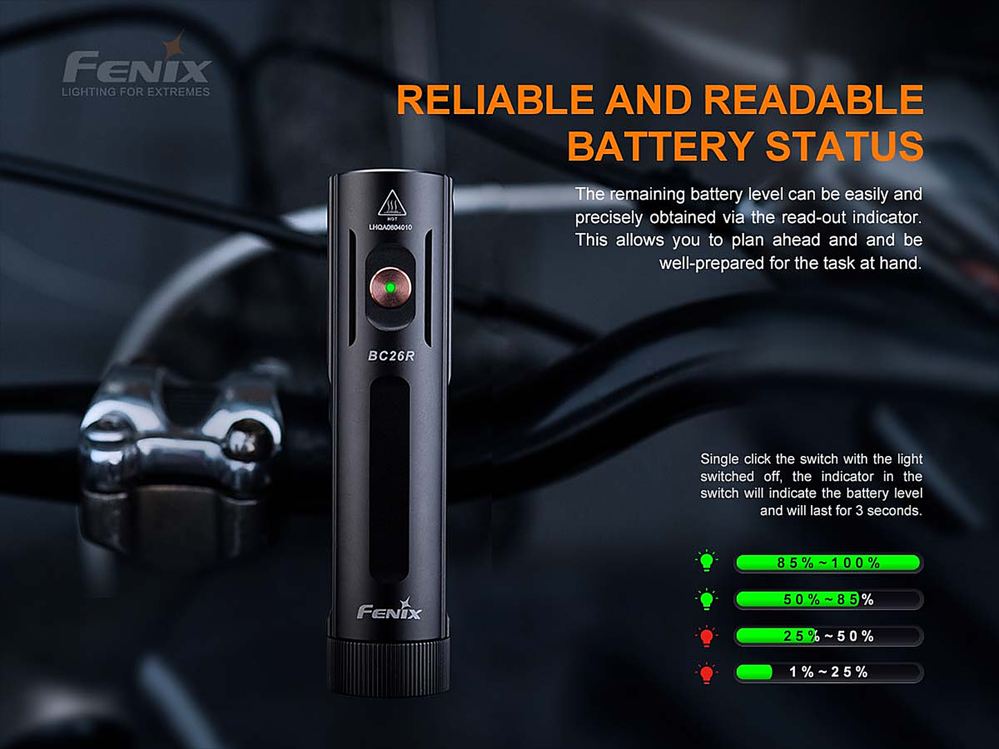 Fenix BC26R Rechargeable Bike Light Promo Pack