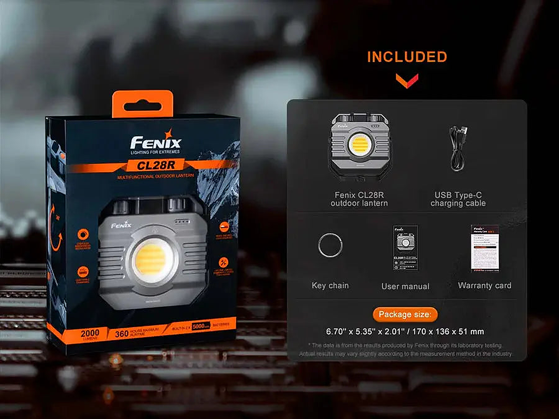 Fenix CL28R - back view