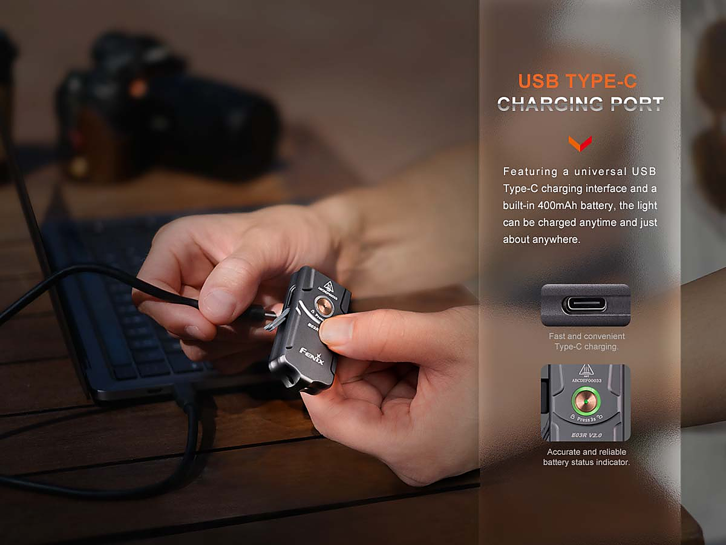 Fenix E03R V2.0 Keychain Flashlight