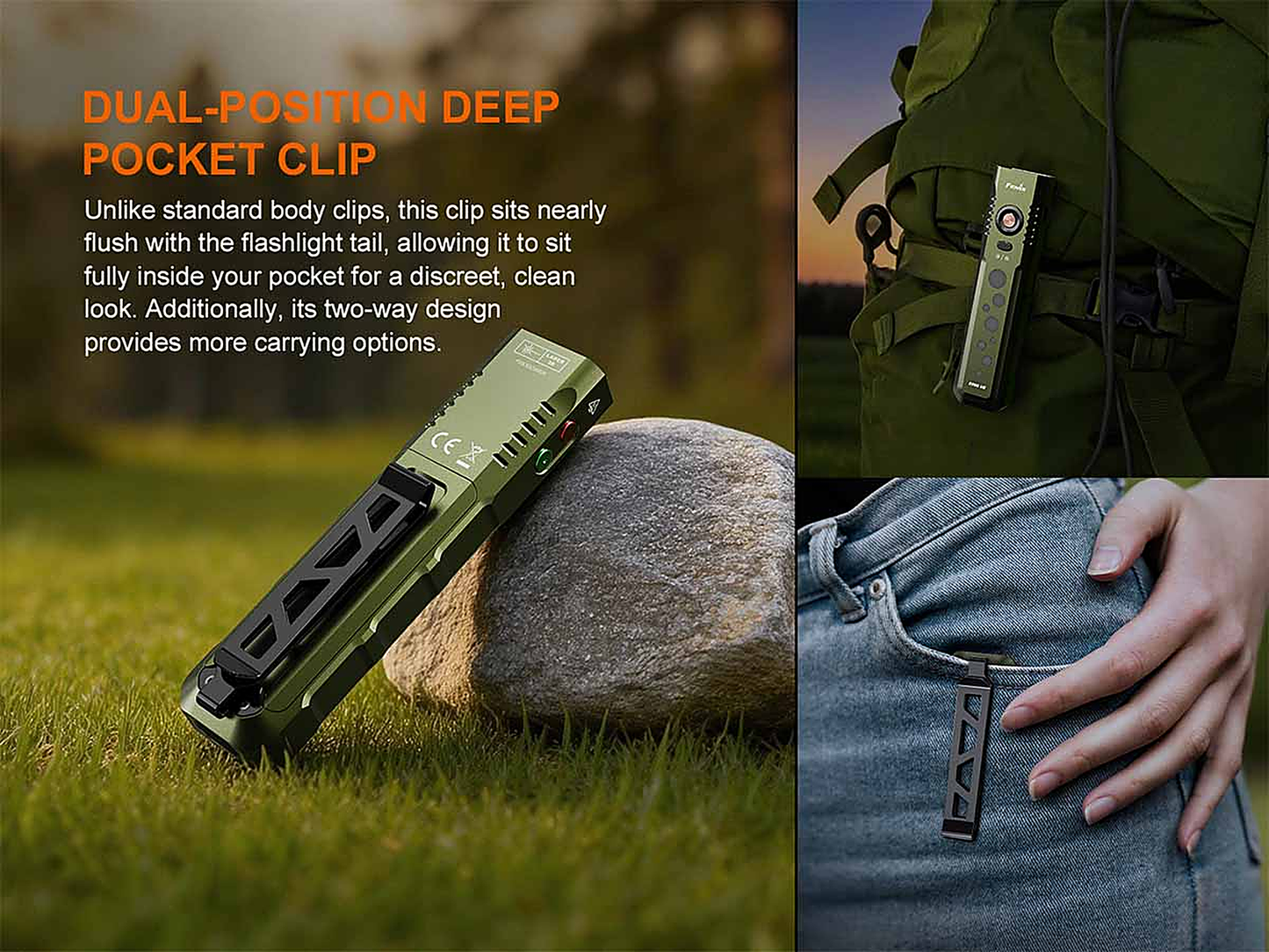 Fenix E08R UE Flat Flashlight