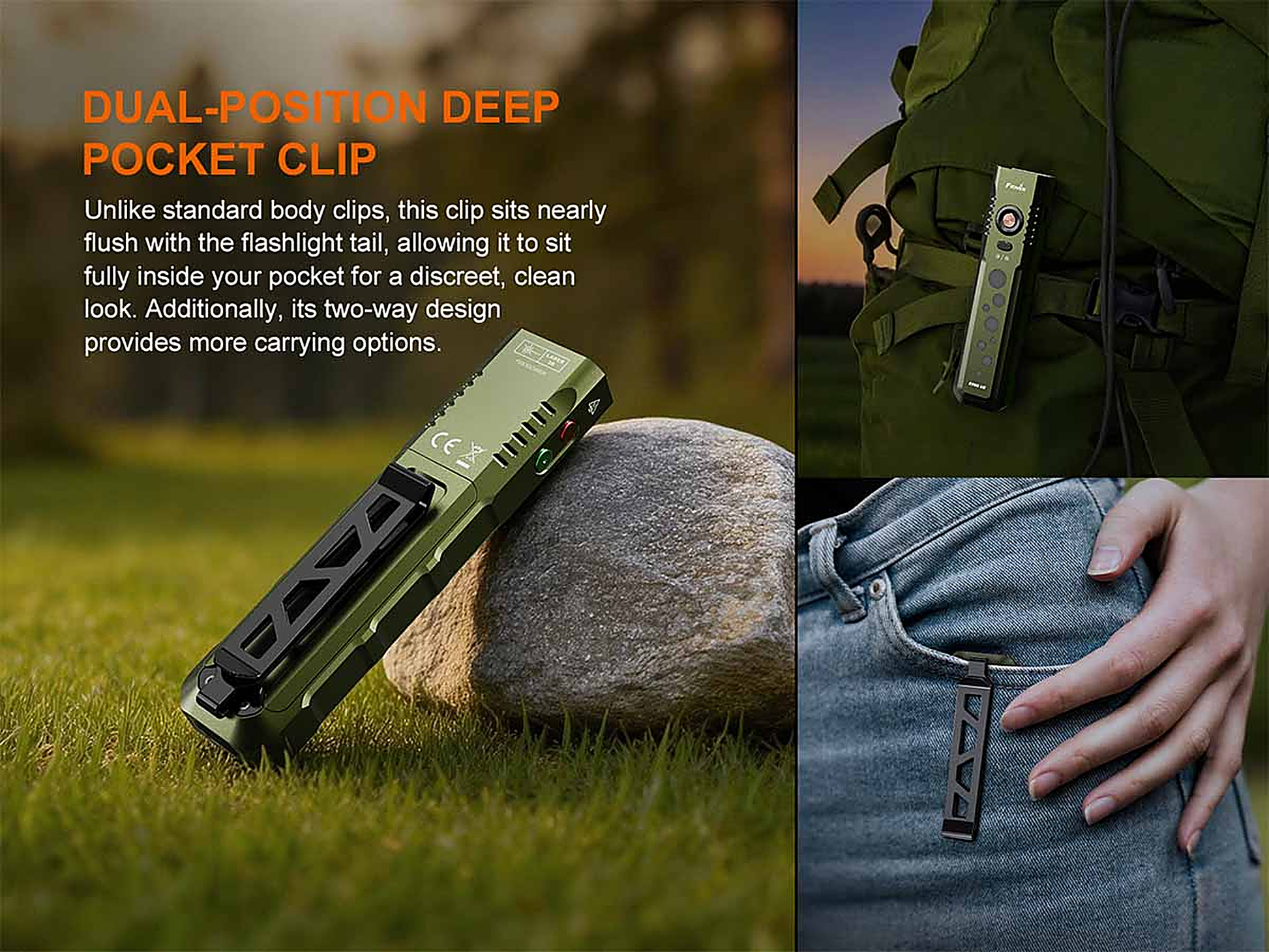 Fenix E08R UE Flat Flashlight