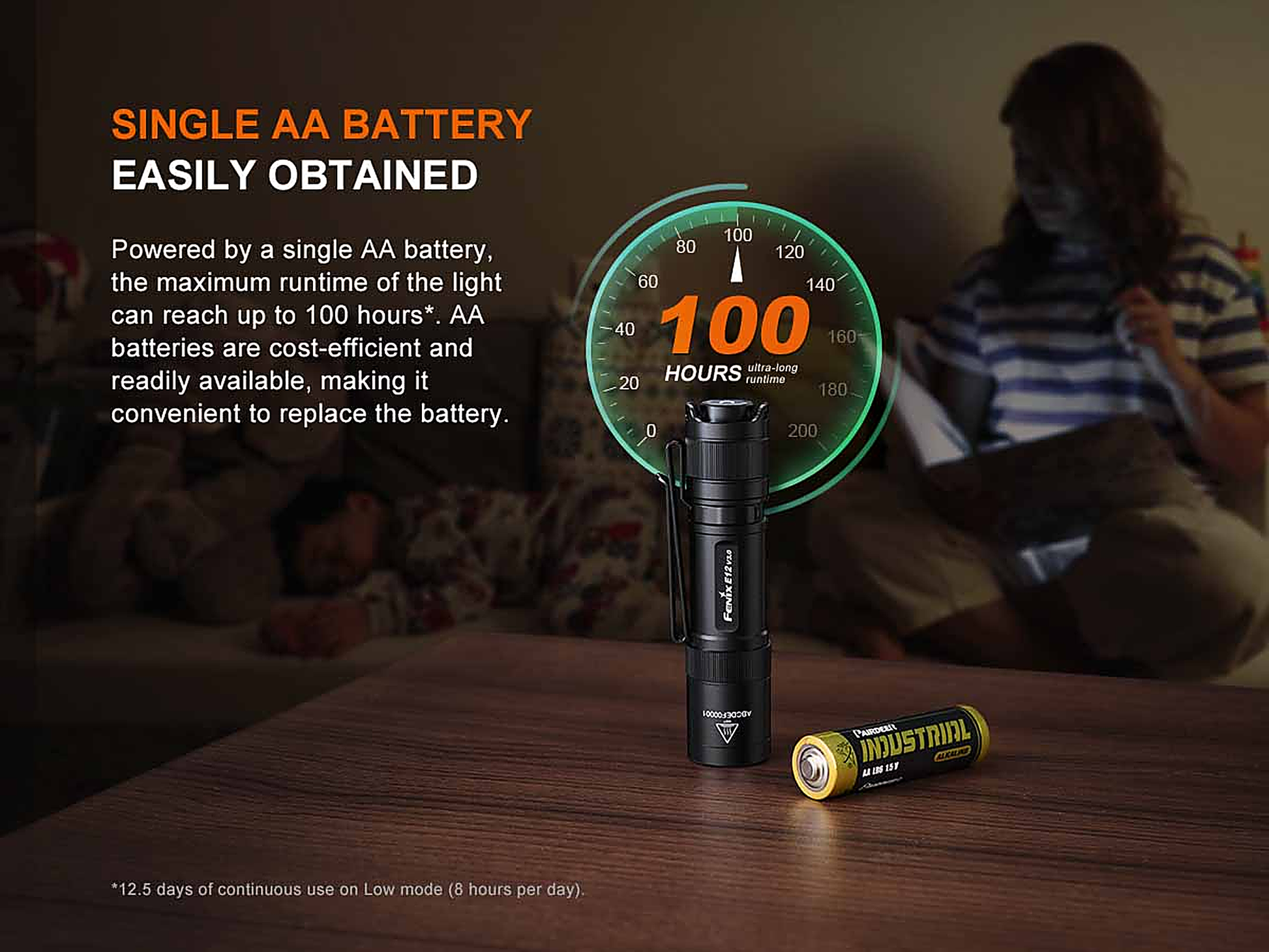 Fenix E12 V3.0 AA-Powered EDC Flashlight