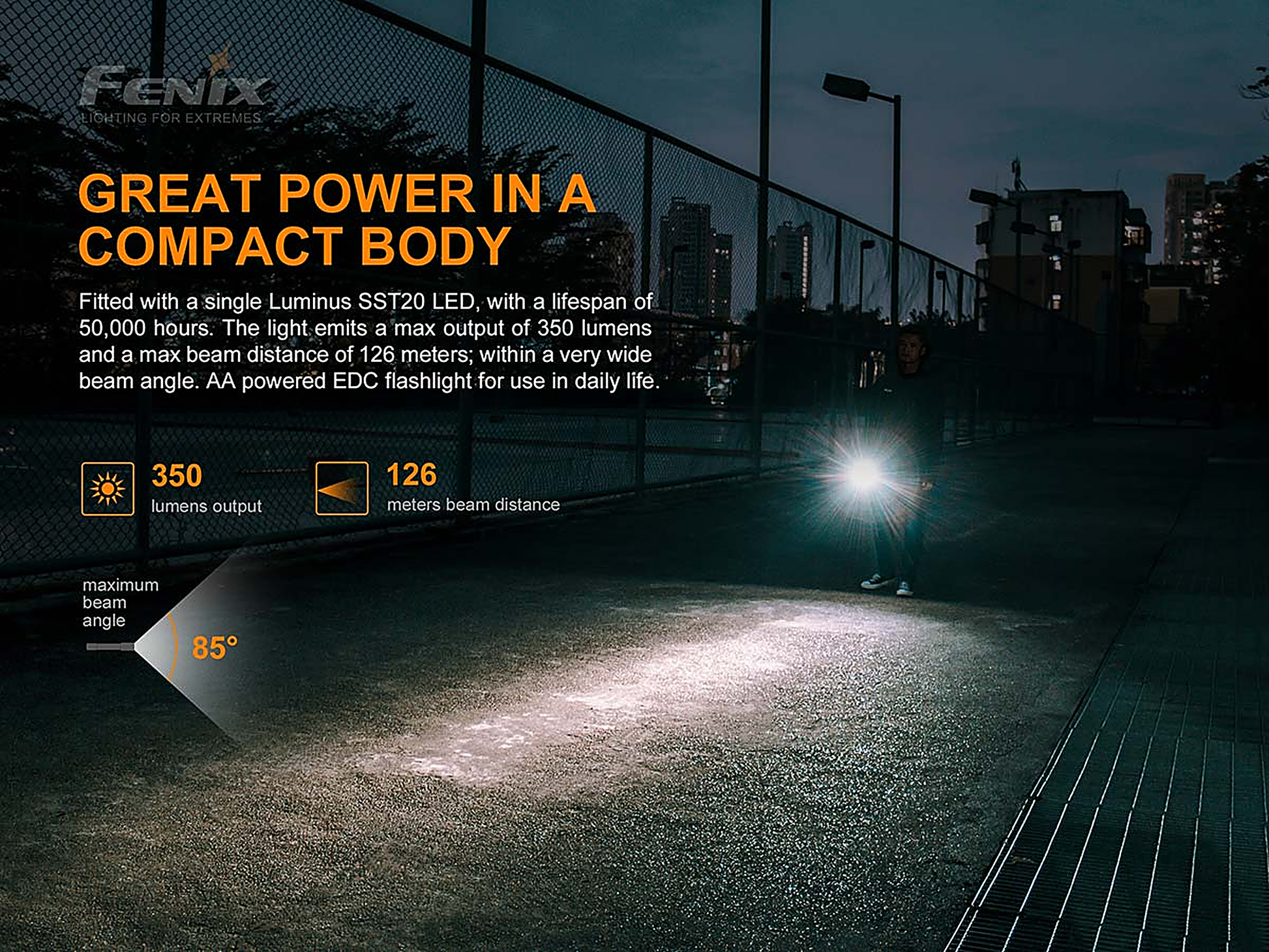 Fenix E20 V2.0 AA Flashlight
