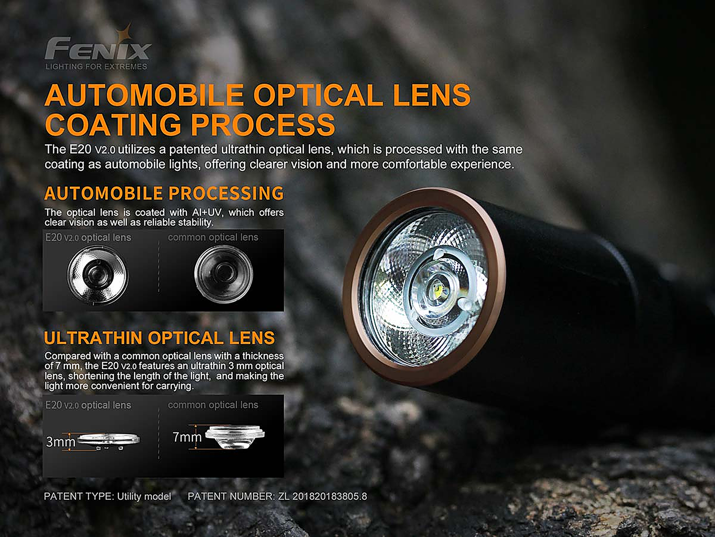 Fenix E20 V2.0 AA Flashlight