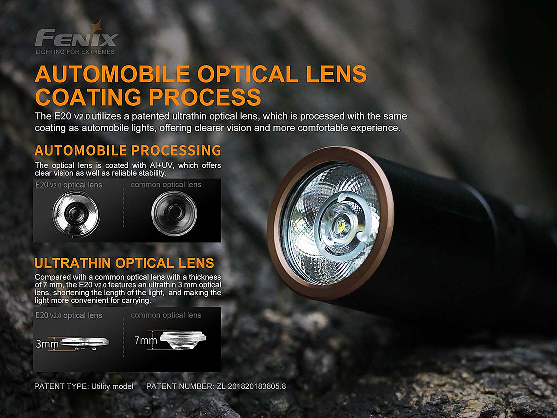 Fenix E20 V2.0 AA Flashlight