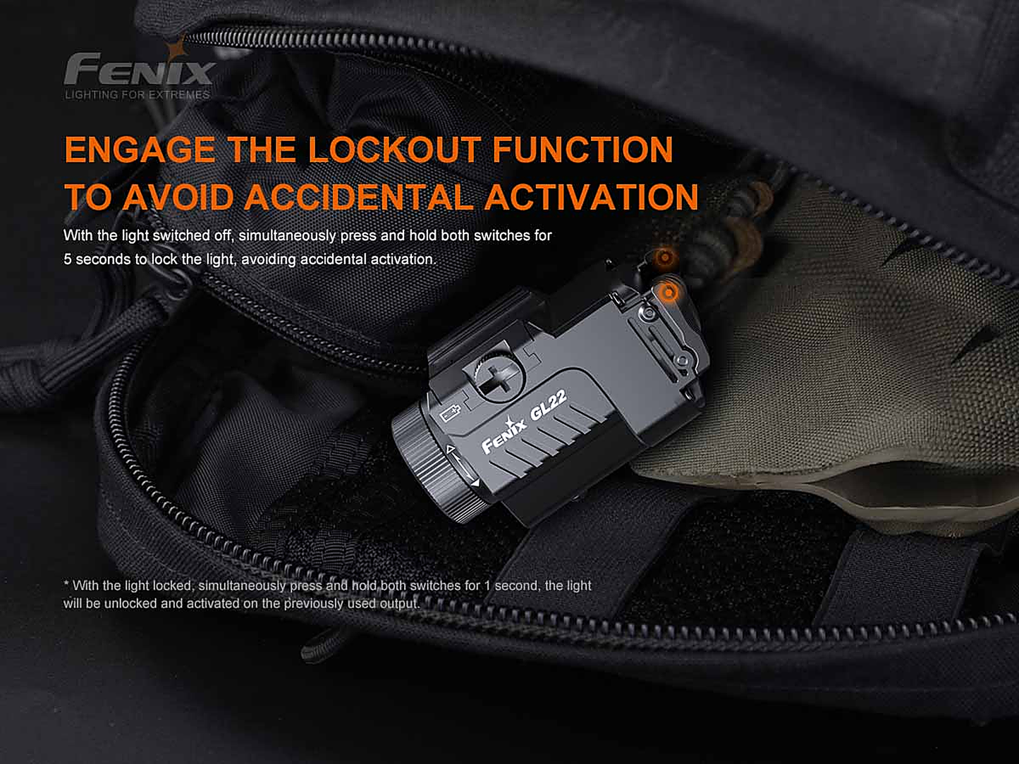 Fenix GL22 Tactical Weapon Light with Red Laser Sight