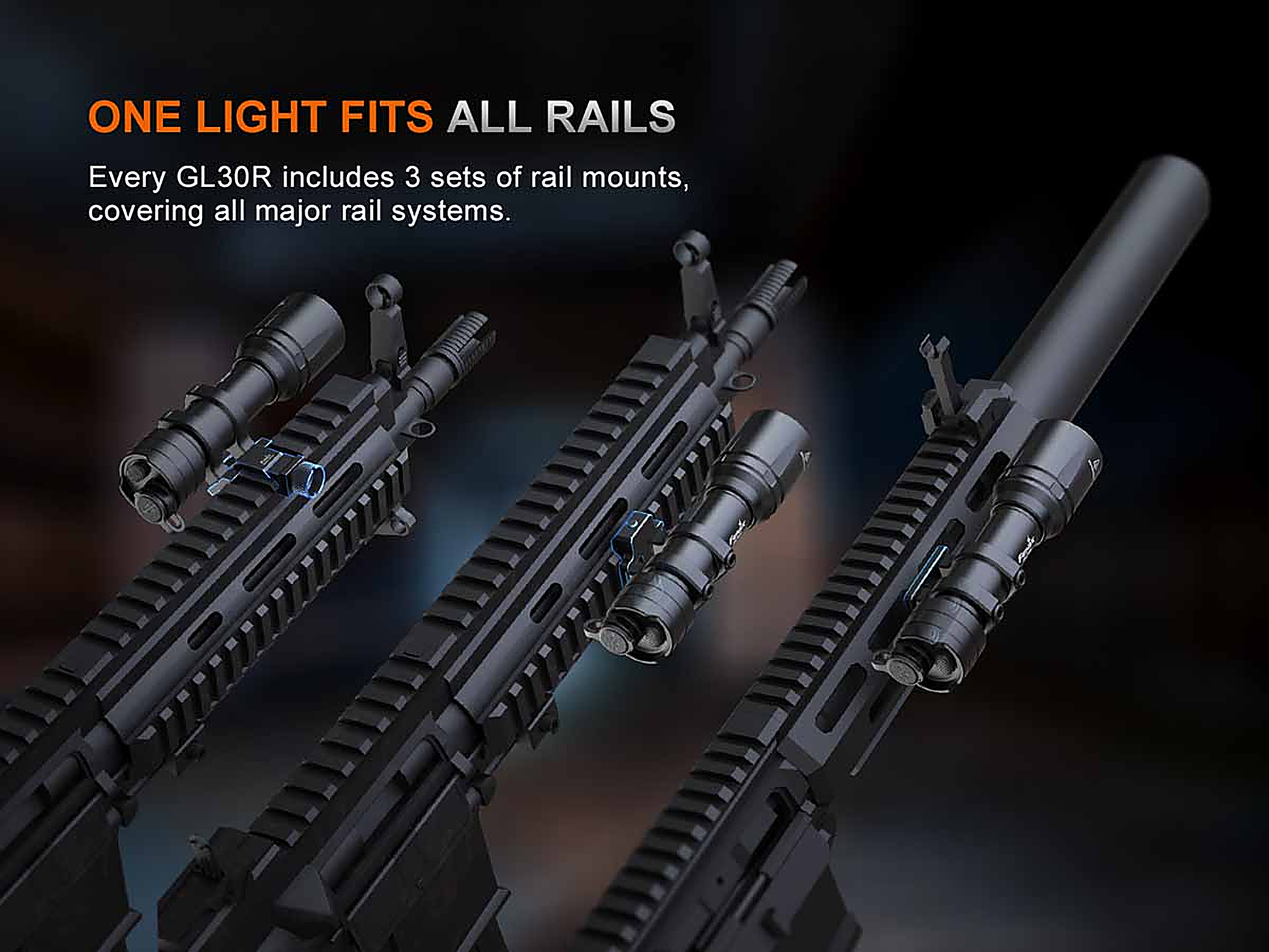 Fenix GL30R Weapon-Mounted Flashlight