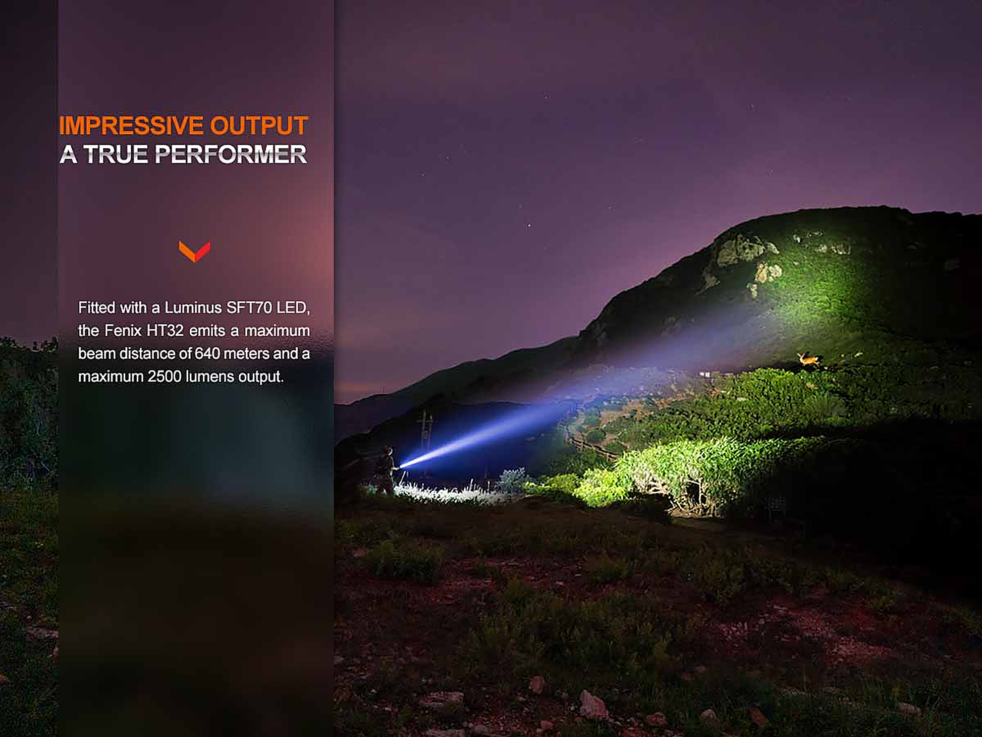 Fenix HT32 Flashlight with Red/Green LEDs