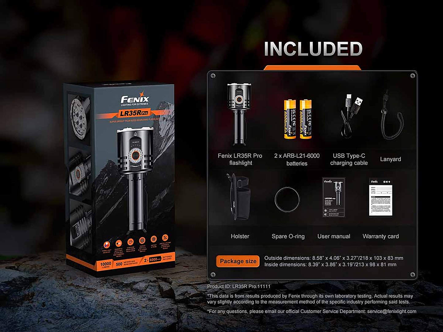 Fenix LR35R PRO 10000 Lumen Flashlight