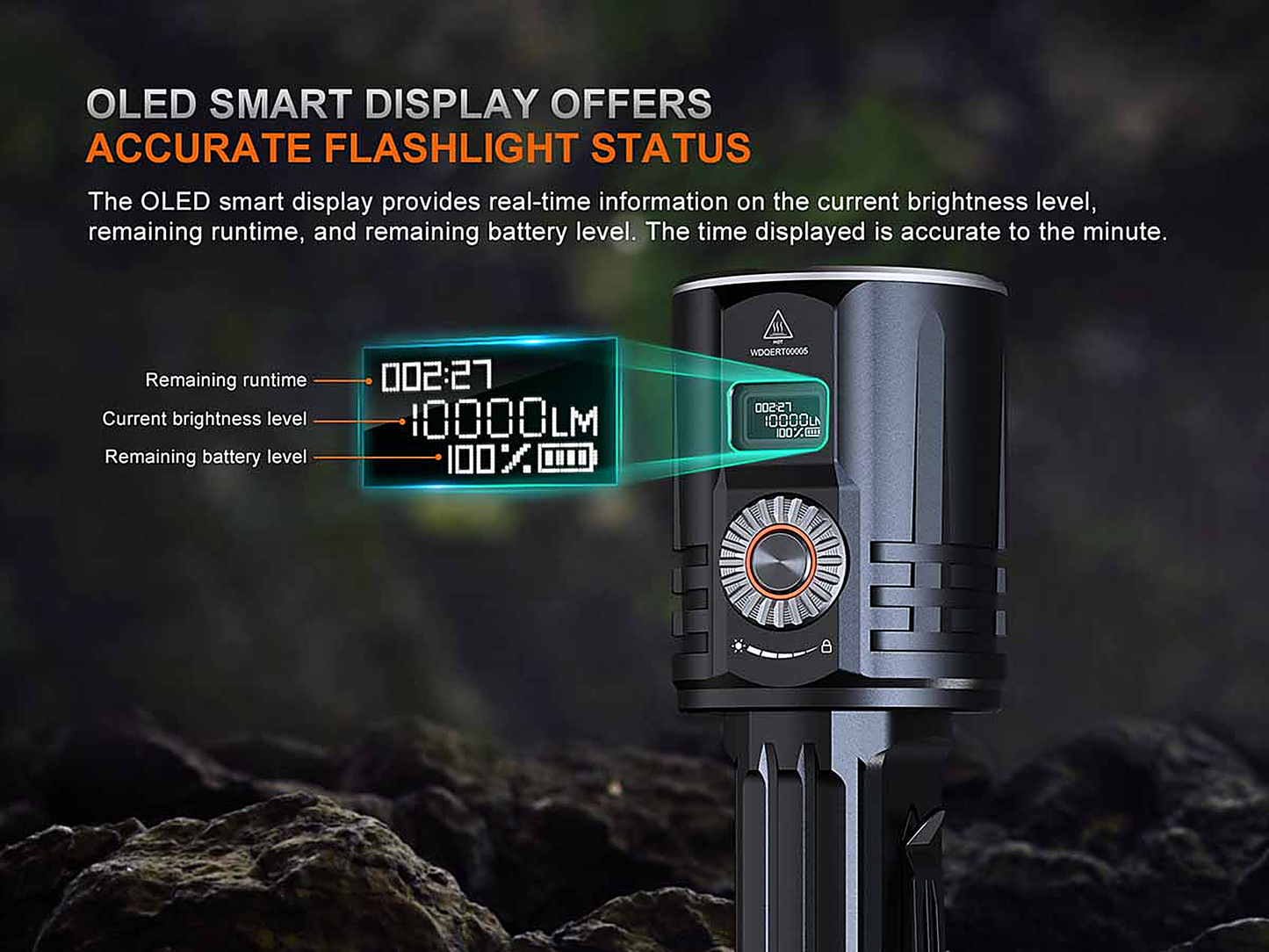 Fenix LR36R White Laser Flashlight with 10,000 Lumen Floodlight