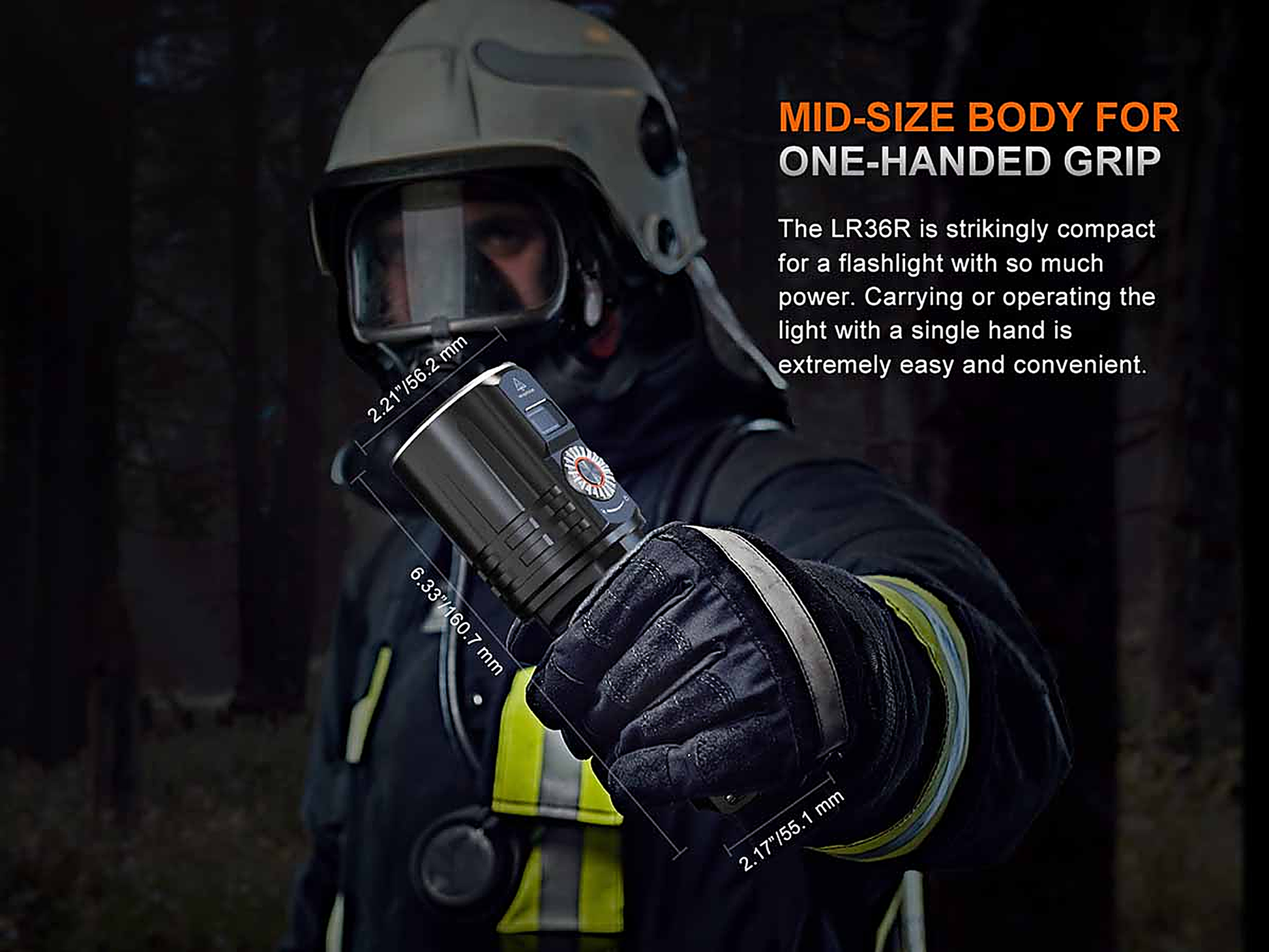 Fenix LR36R White Laser Flashlight with 10,000 Lumen Floodlight