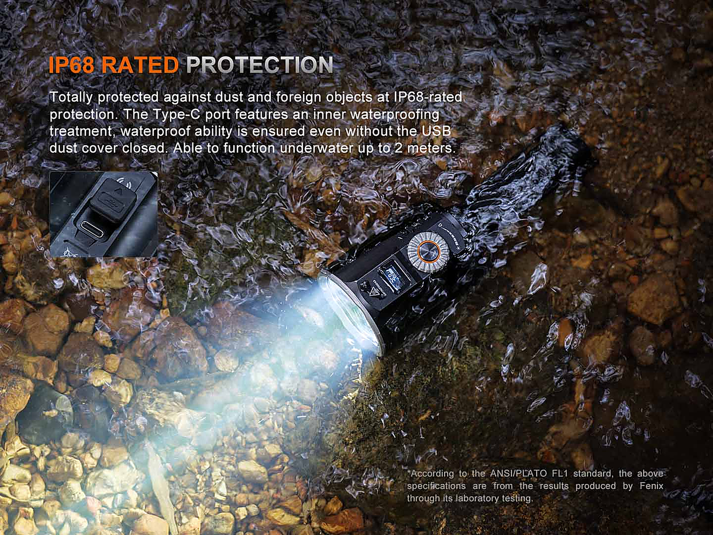 Fenix LR36R White Laser Flashlight with 10,000 Lumen Floodlight