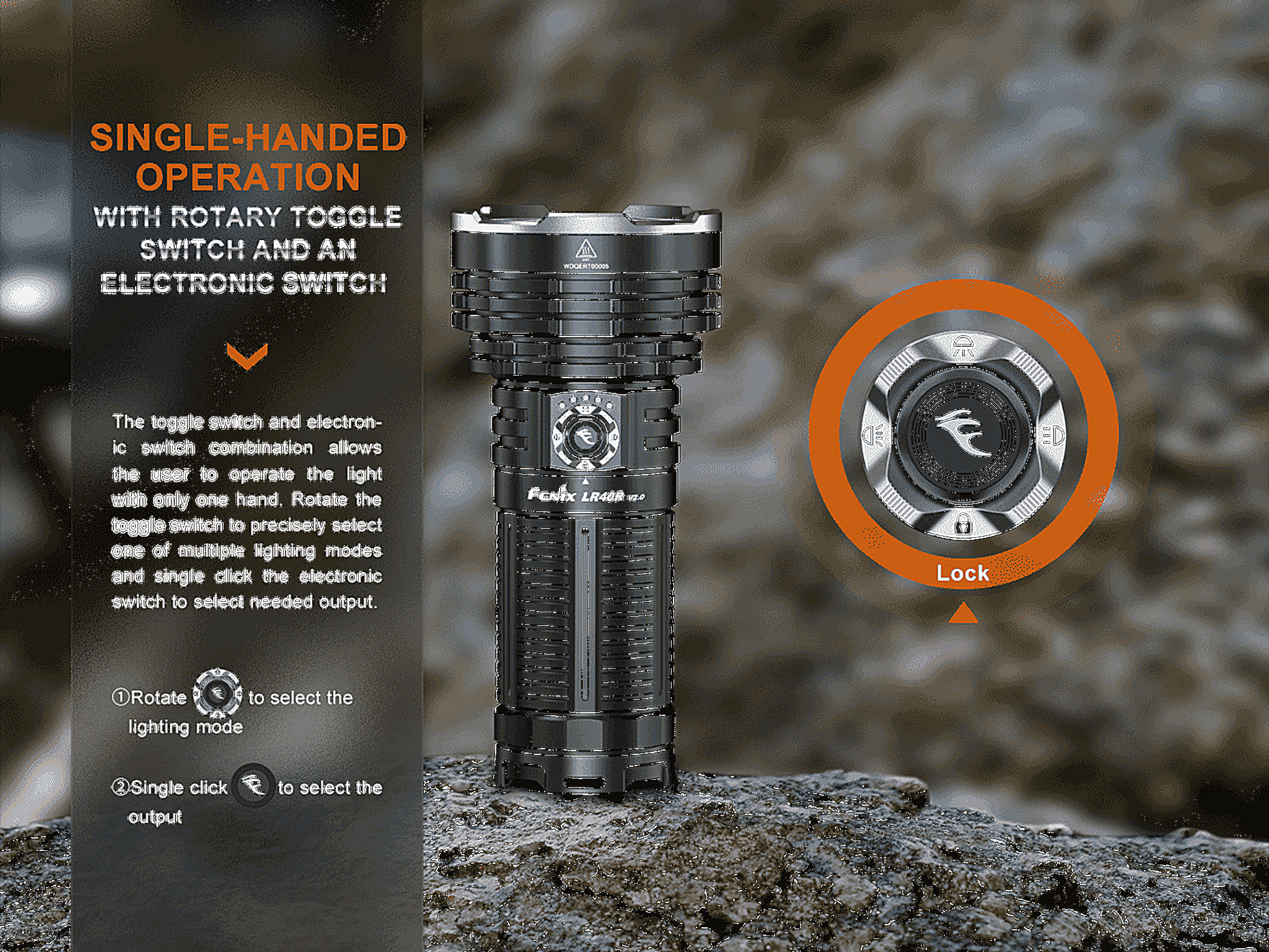 Fenix LR40R V2.0 Search Flashlight - 15000 Lumens