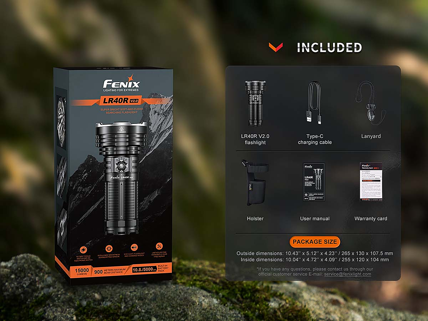 Fenix LR40R V2.0 Search Flashlight - 15000 Lumens
