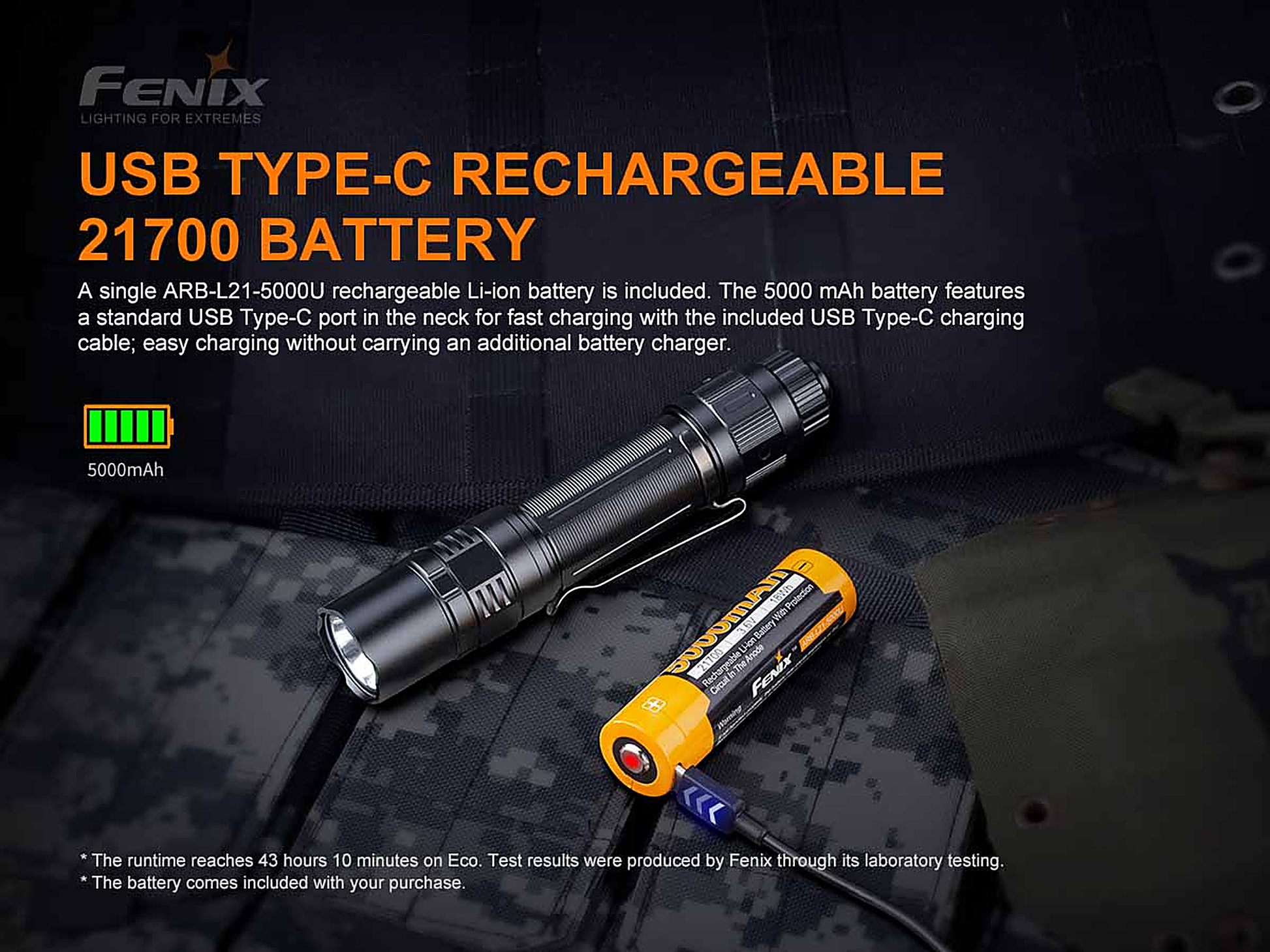 Fenix PD36 TAC Tactical Flashlight