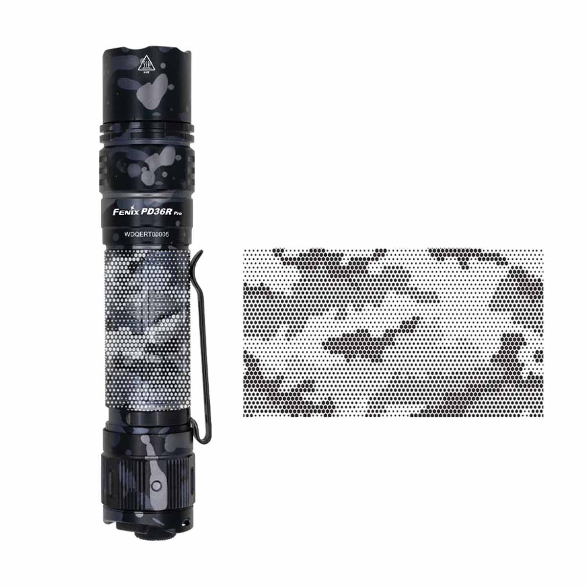 Fenix PD36R PRO Urban Gray Flashlight with Special Edition Engraved Design