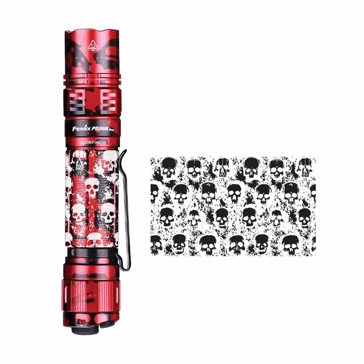 Fenix PD36R PRO Red Camo Flashlight with Special Edition Engraved Design