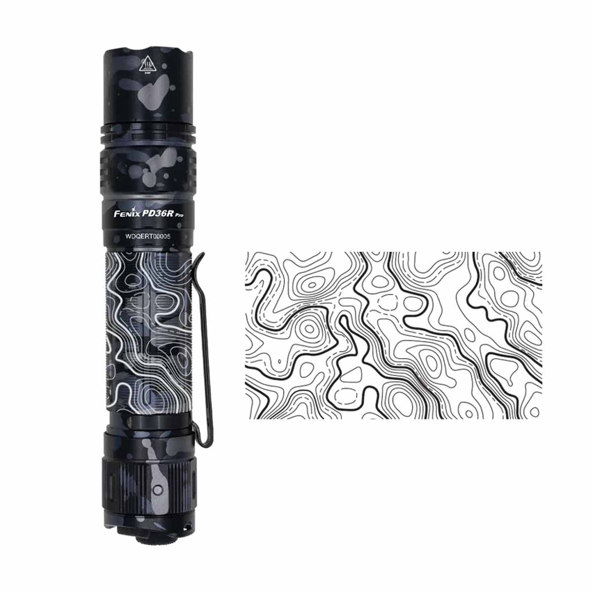 Fenix PD36R PRO Urban Gray Flashlight with Special Edition Engraved Design