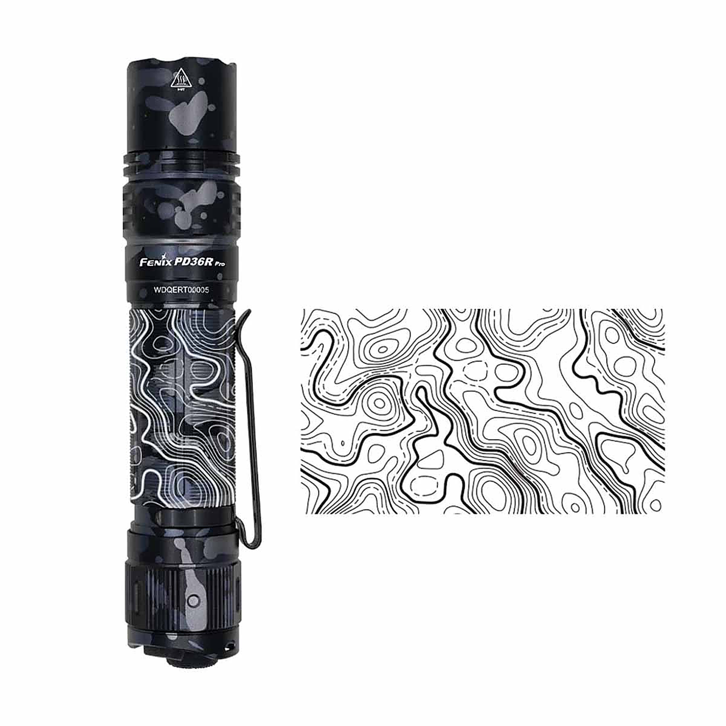 Fenix PD36R PRO Urban Gray Flashlight with Special Edition Engraved Design