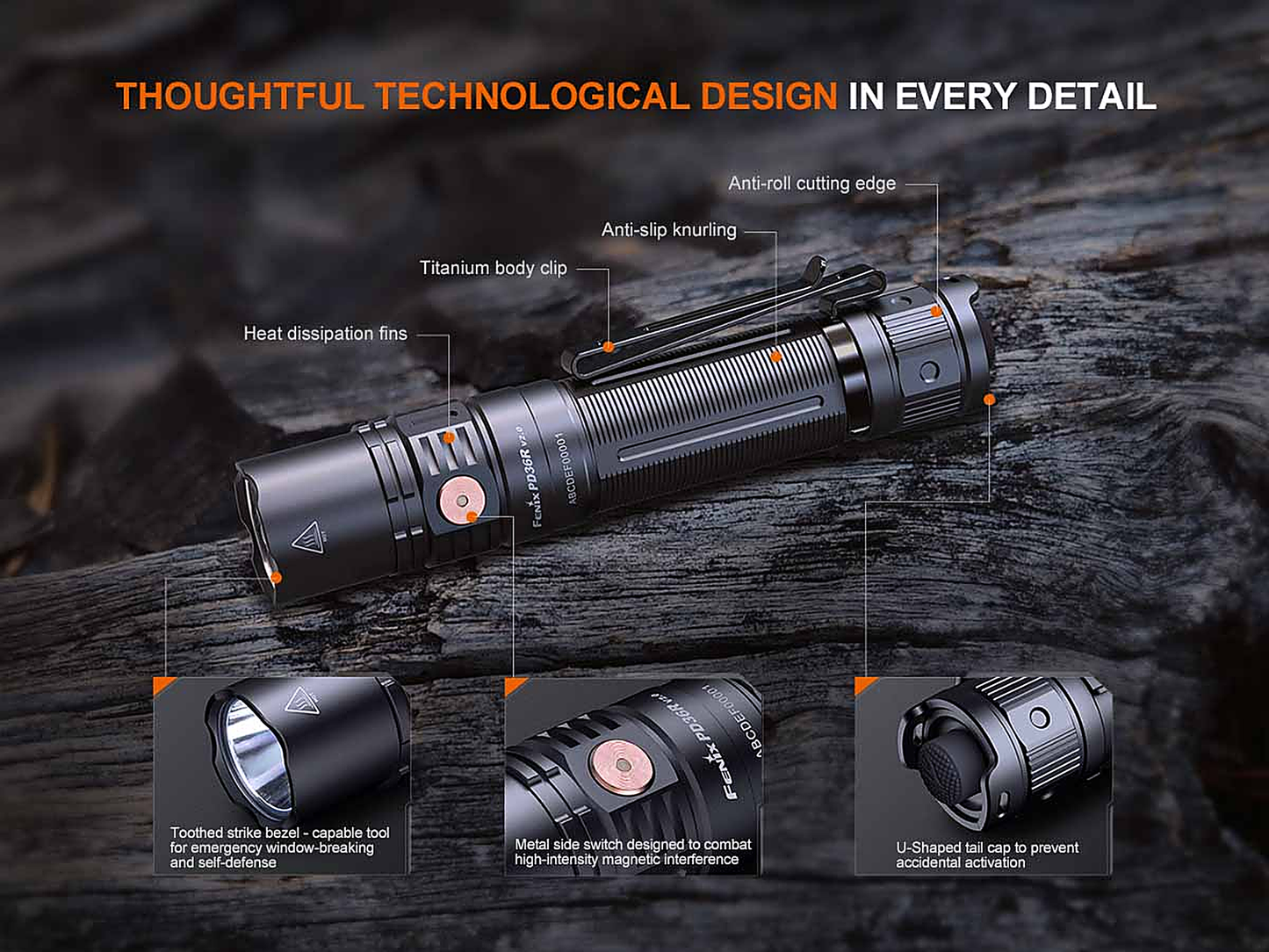 Fenix PD36R V2.0 Flashlight with Special Edition Engraved Design