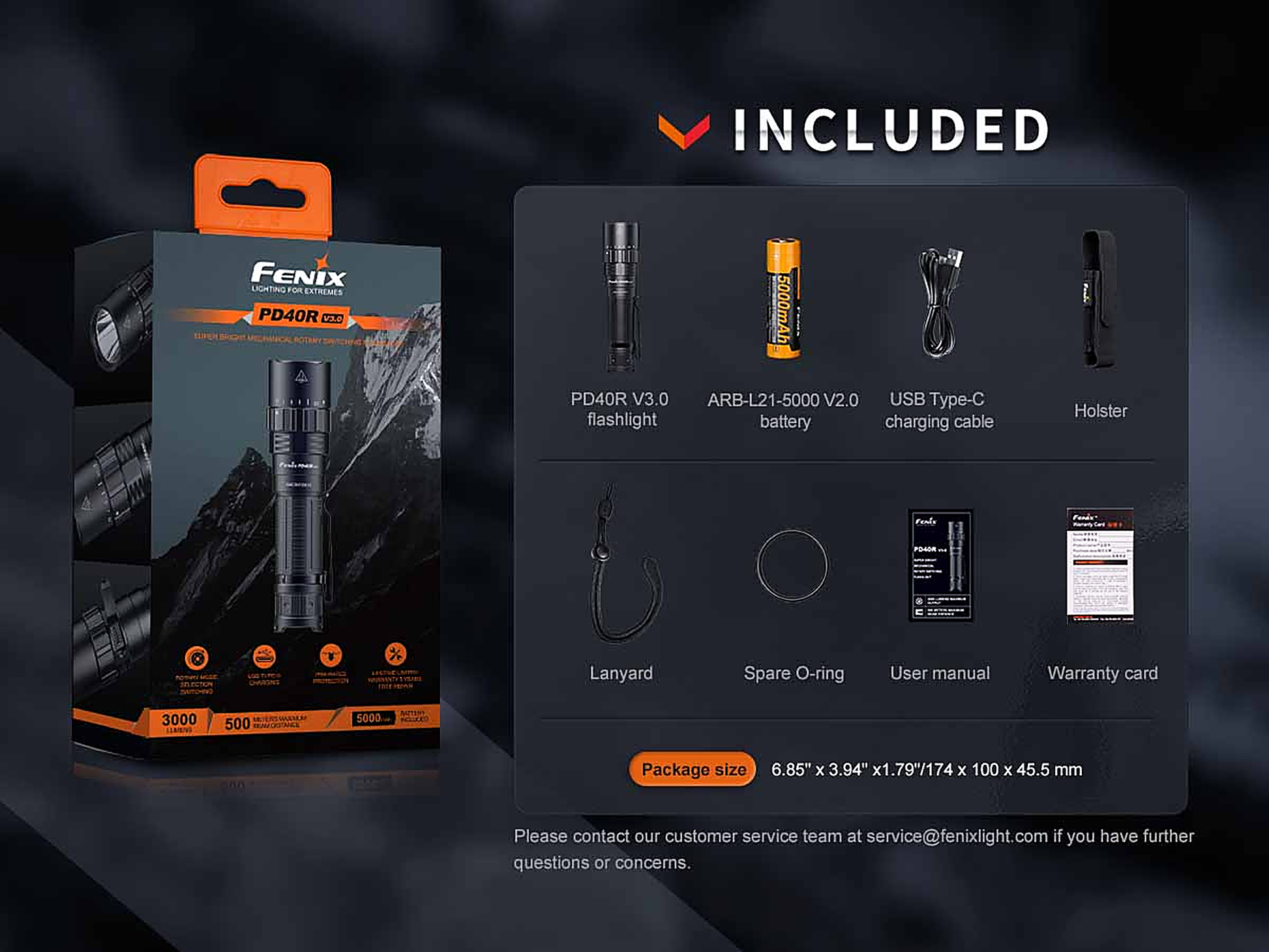 Fenix PD40R V3.0 Rechargeable Flashlight