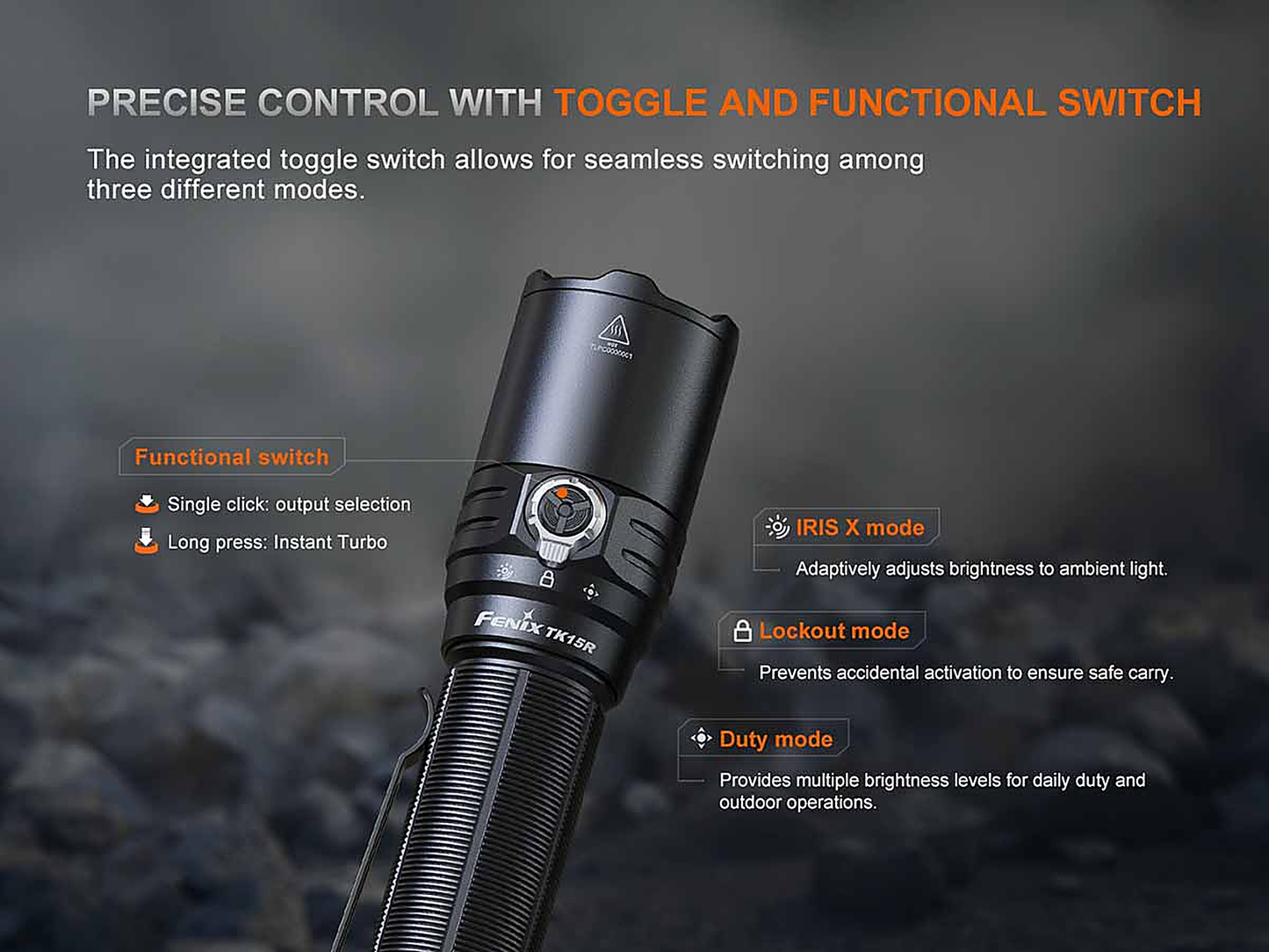Fenix TK15R Rechargeable Tac Flashlight