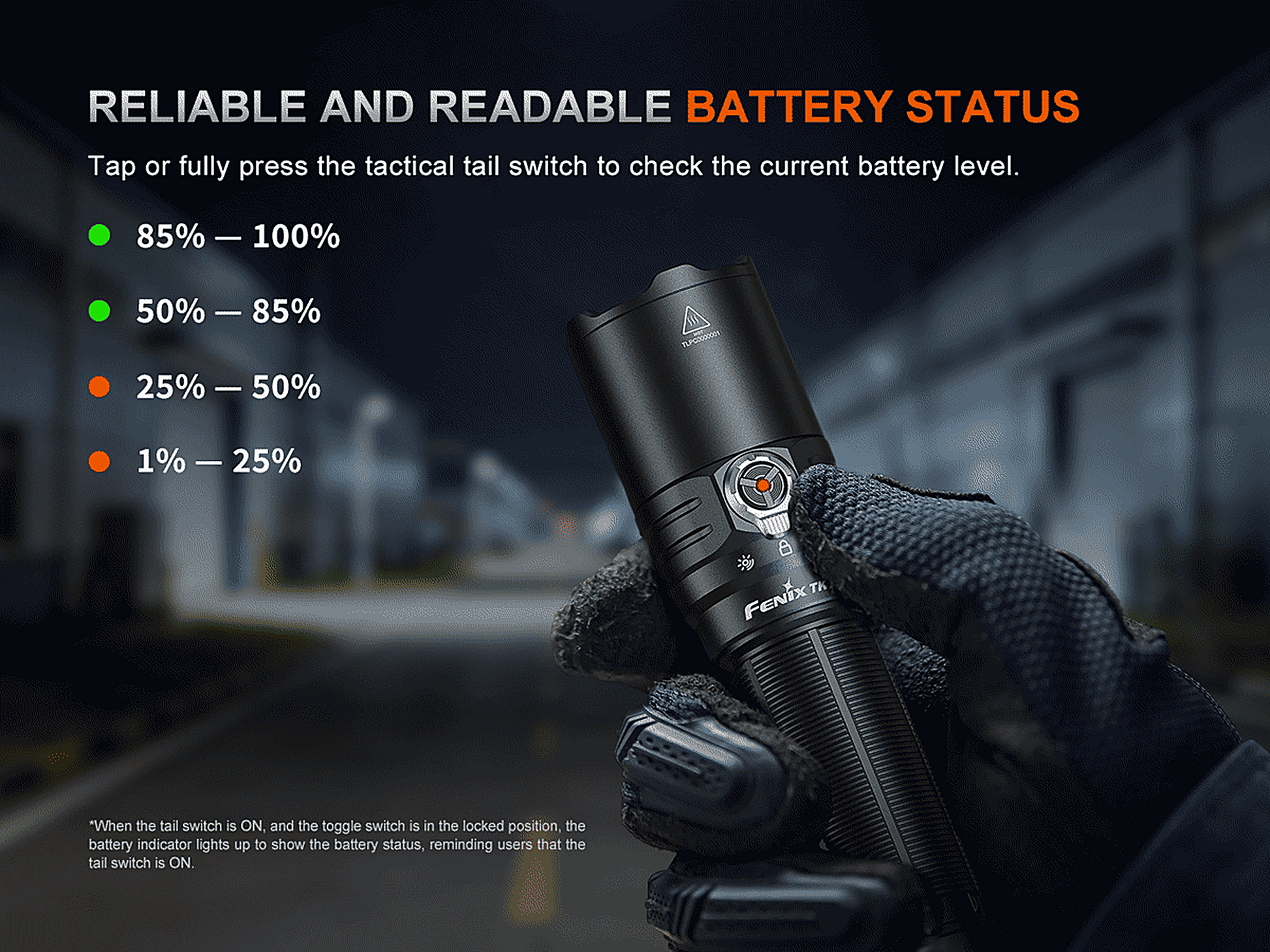 Fenix TK15R Rechargeable Tac Flashlight