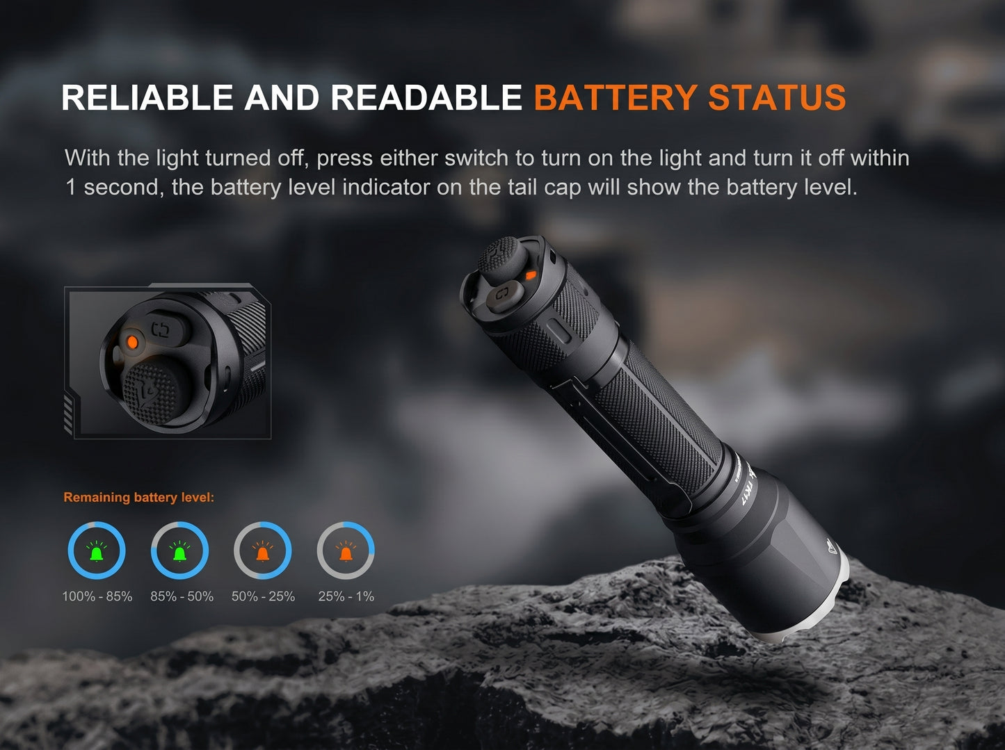 Fenix TK17 - side view