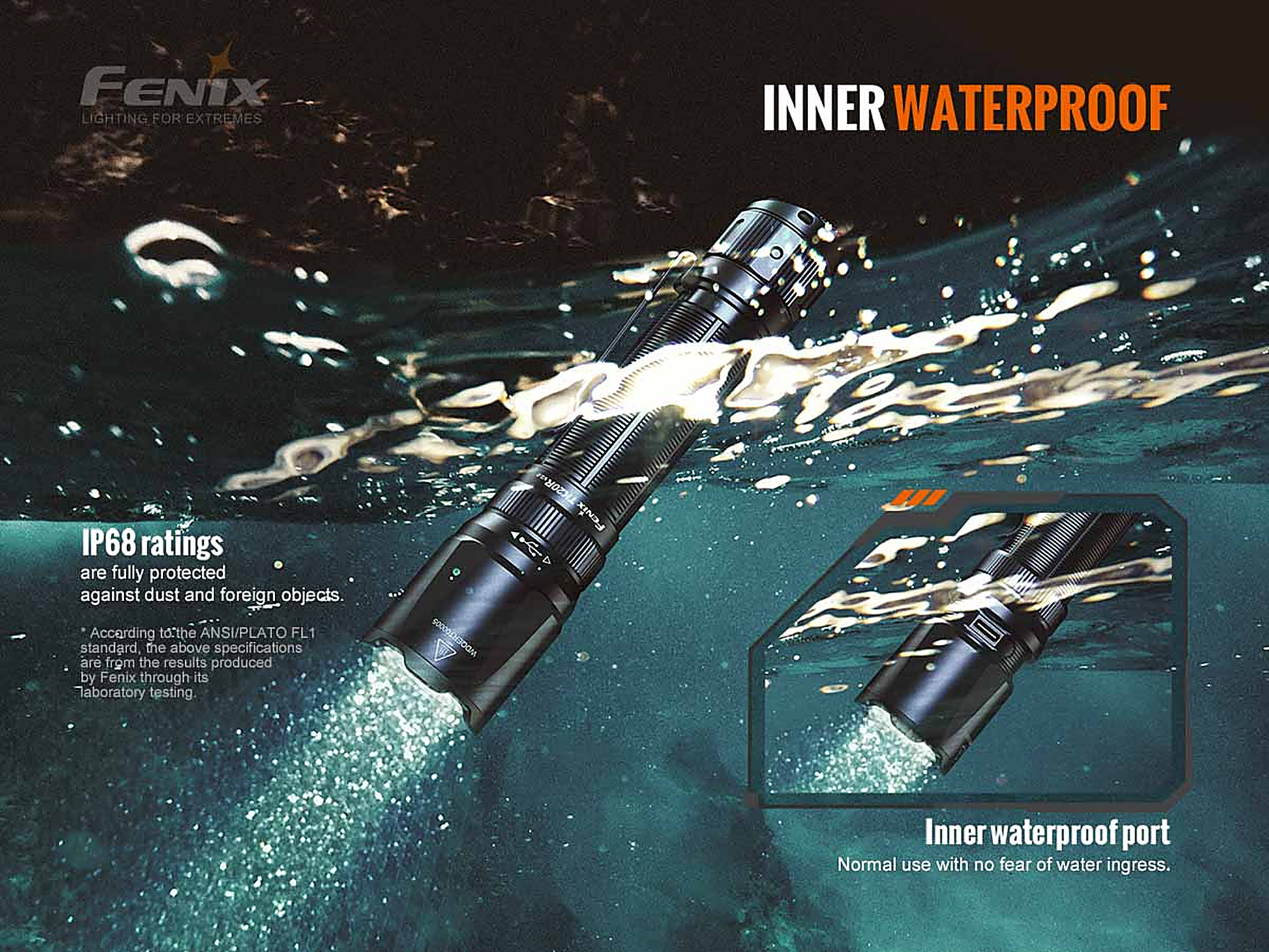 Fenix TK20R V2.0 Rechargeable Tac Flashlight with T5 Pen