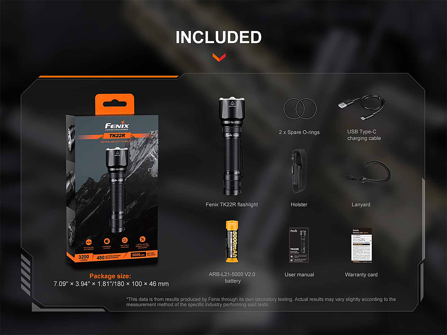 Fenix TK22R Tactical Flashlight