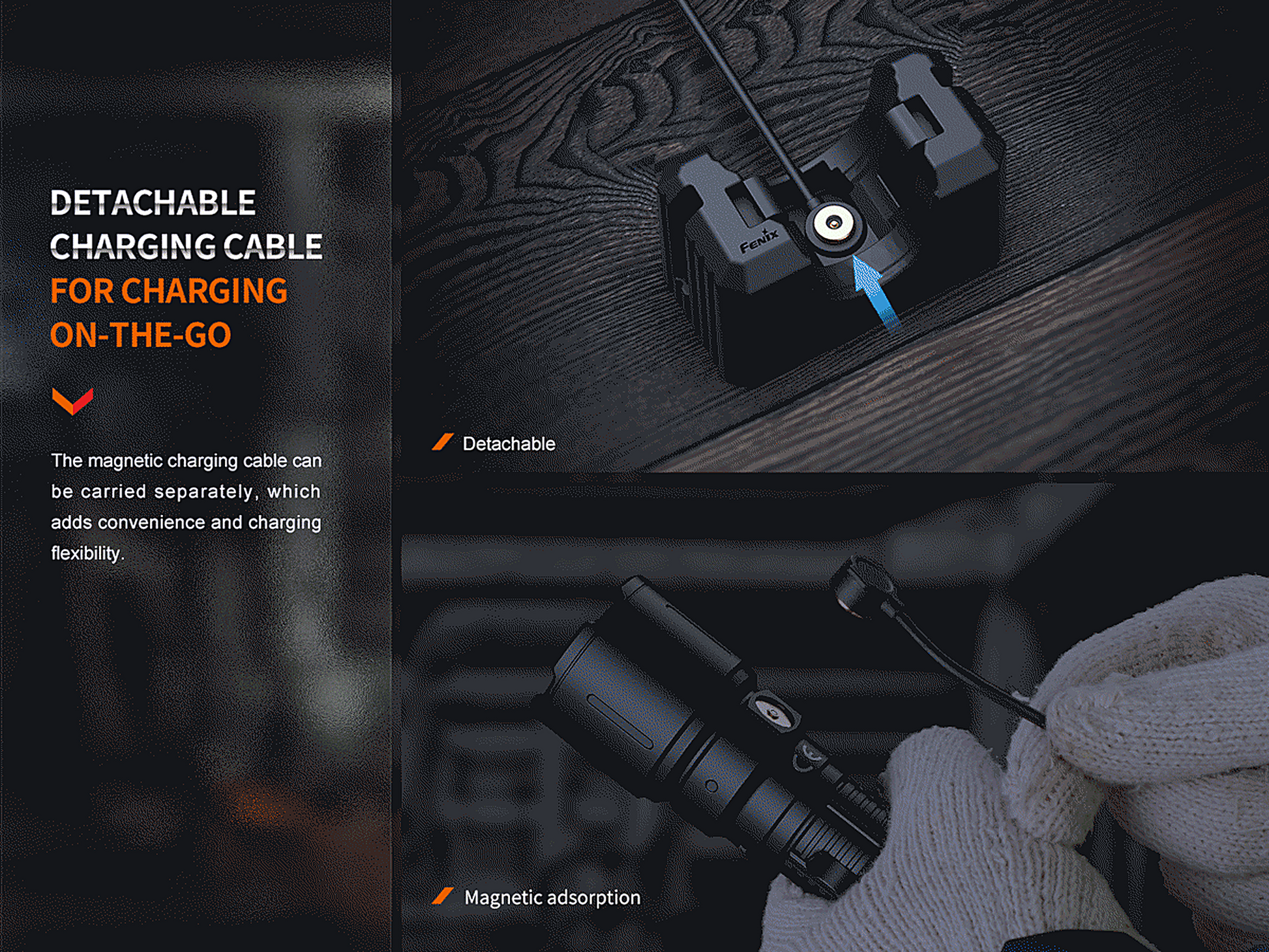 Fenix WF26R Rechargeable Flashlight with Charging Dock