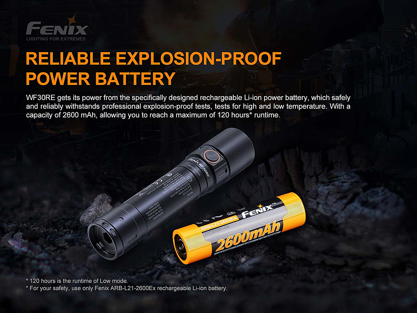Fenix WF30RE Intrinsically Safe Flashlight -
