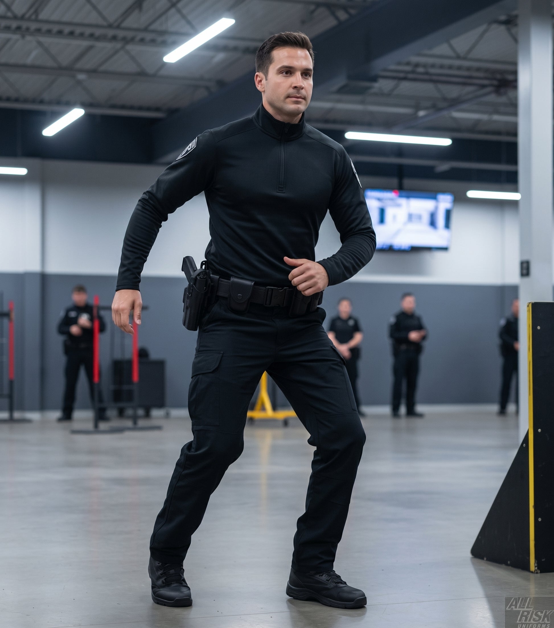 Law Enforcement Officer Wearing First Tactical Pro Duty Pullover During Training - Moisture Wicking Performance