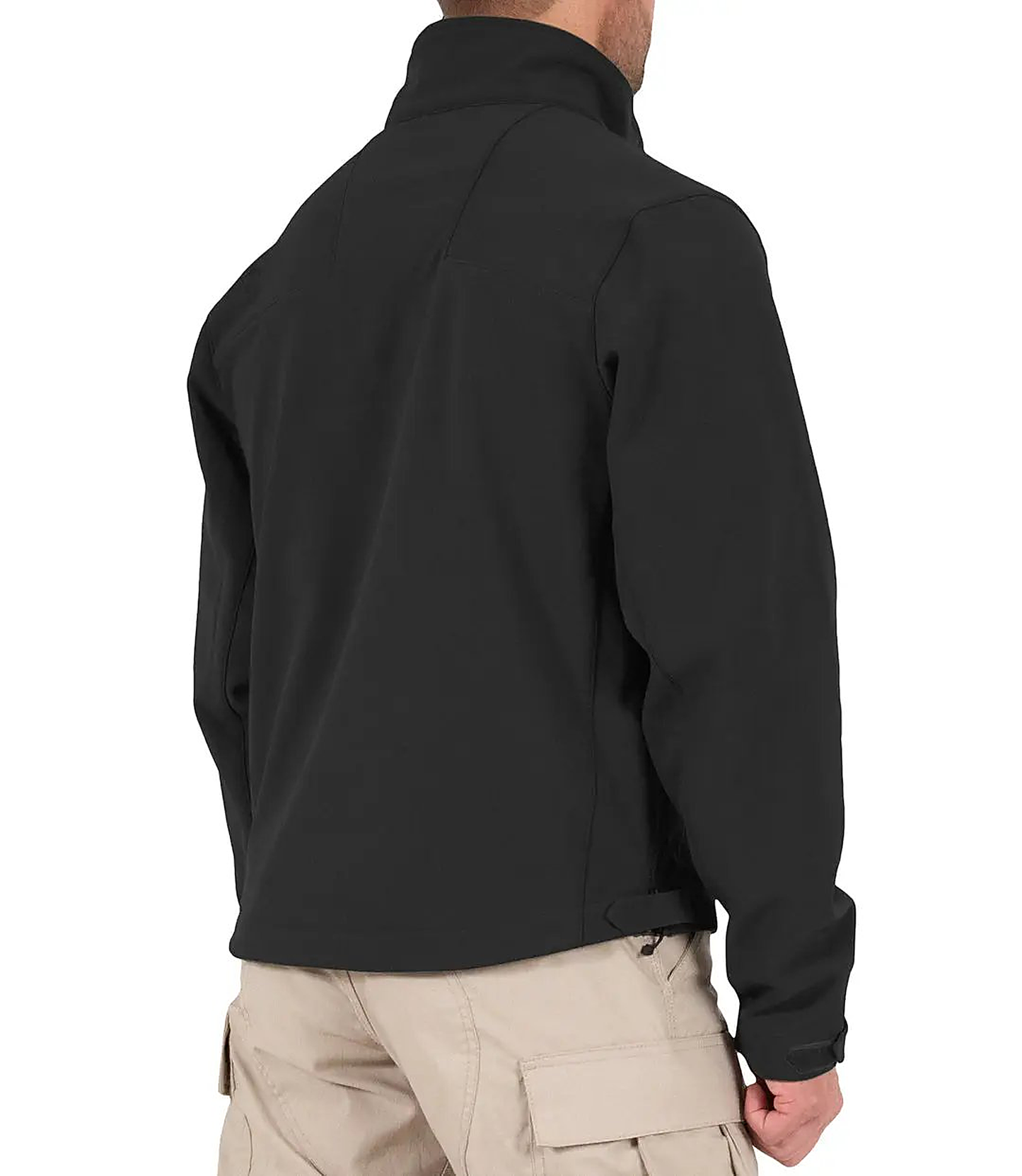 First Tactical Mens Tactix Softshell Jacket - Black - back view