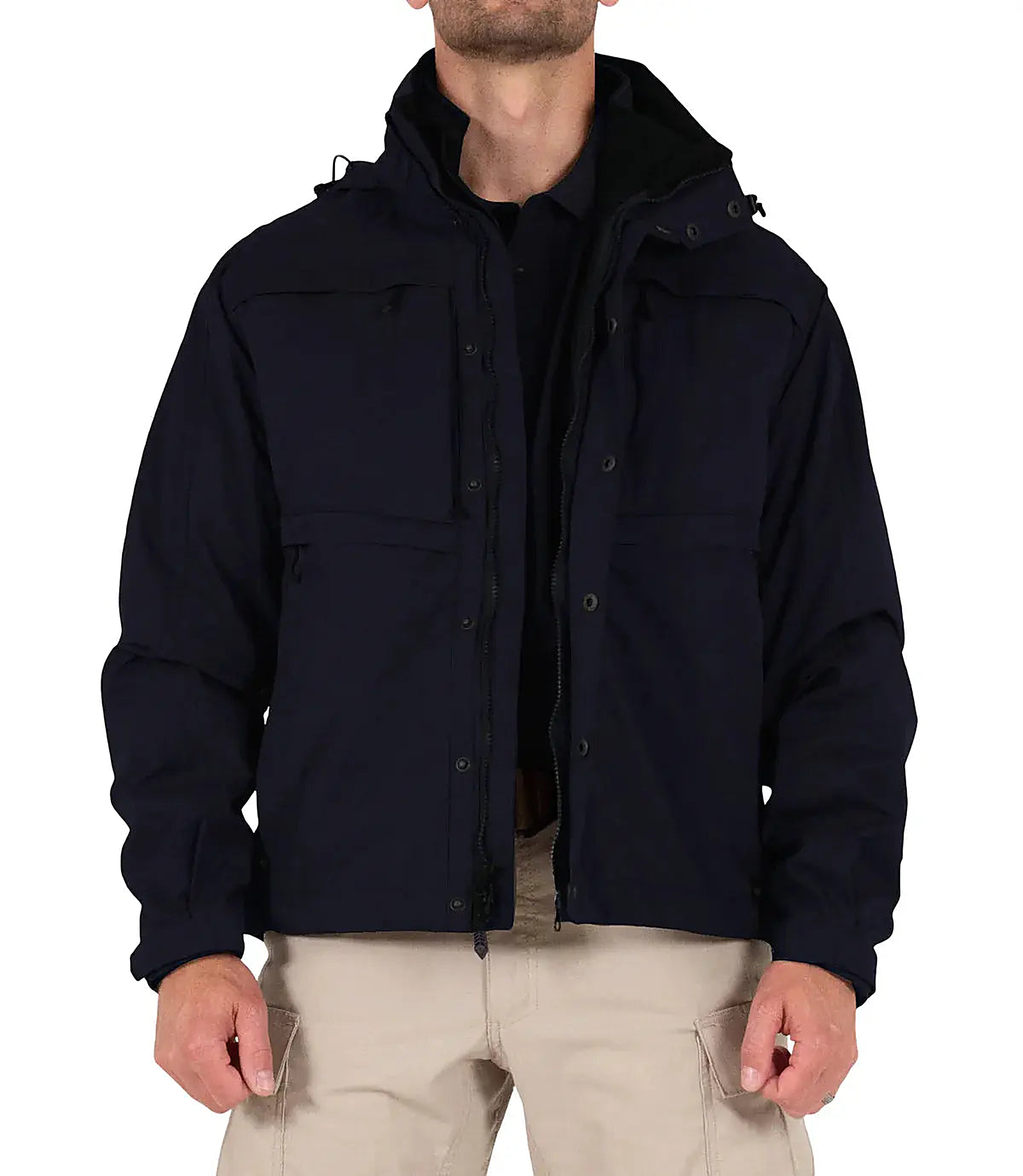 First Tactical Mens Tactix System Jacket - Midnight Navy - back view
