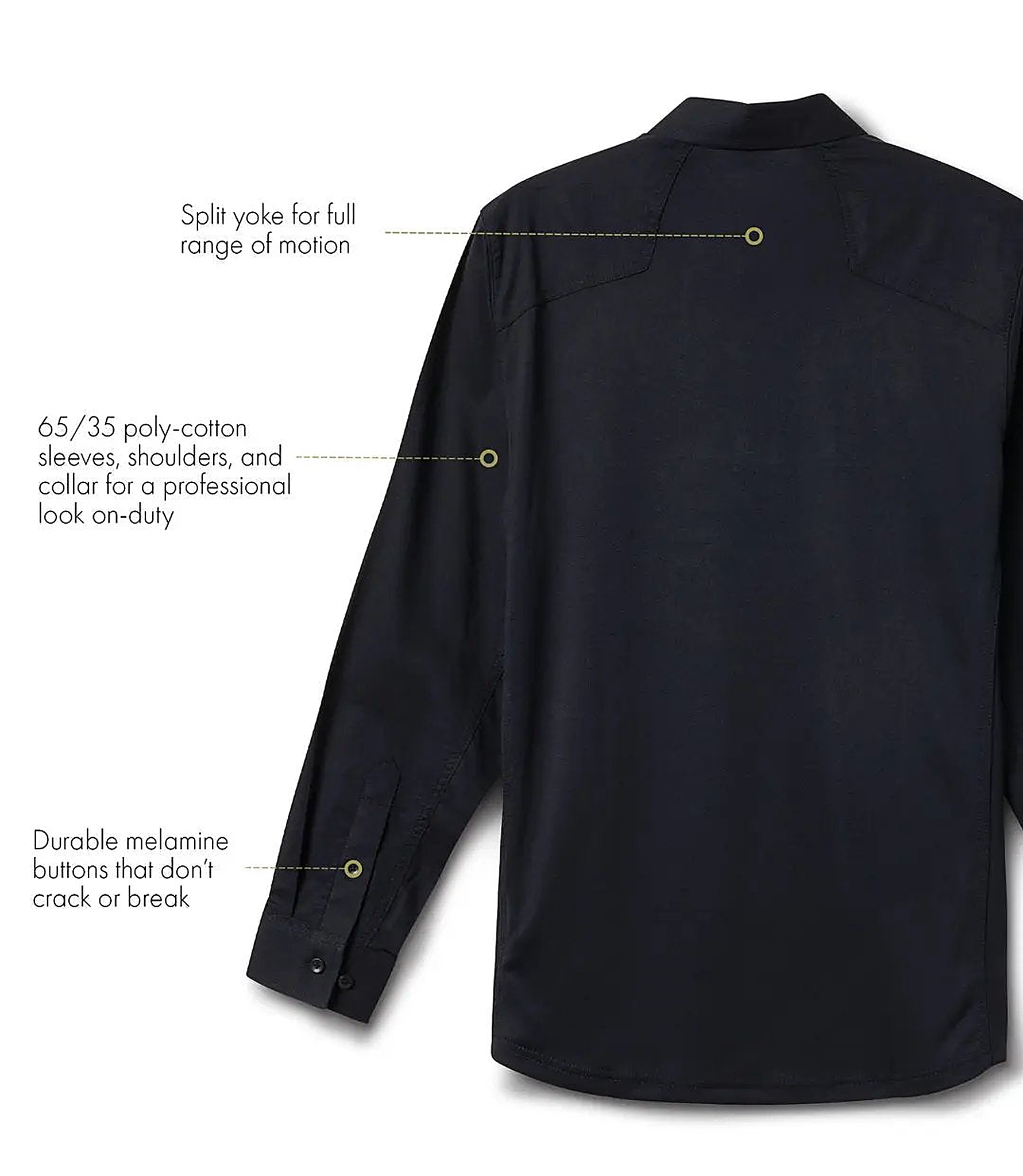 First Tactical Mens V2 Pro Perf Long Sleeve - Midnight Navy - close-up detail
