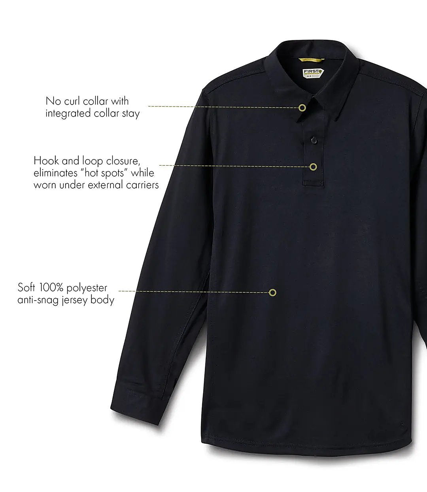 First Tactical Mens V2 Pro Perf Long Sleeve - Midnight Navy - side view
