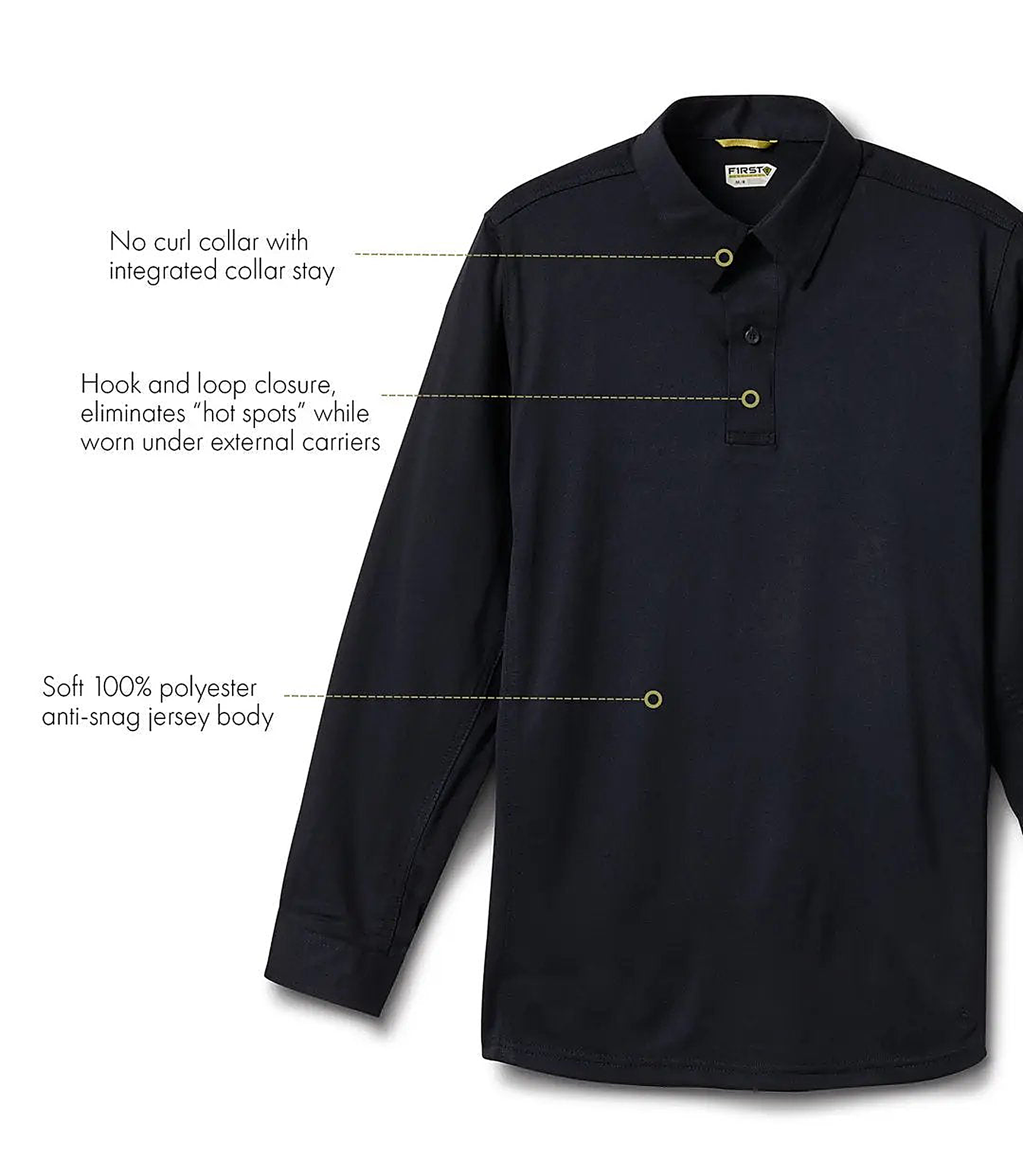 First Tactical Mens V2 Pro Perf Long Sleeve - Midnight Navy - side view