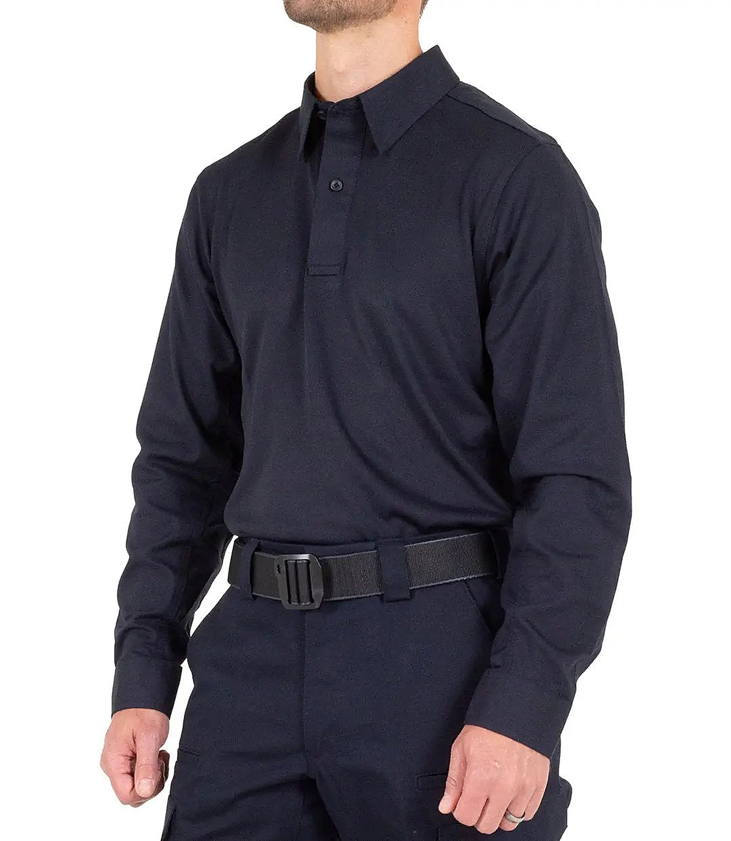 First Tactical Mens V2 Pro Perf Long Sleeve - Midnight Navy - detail view