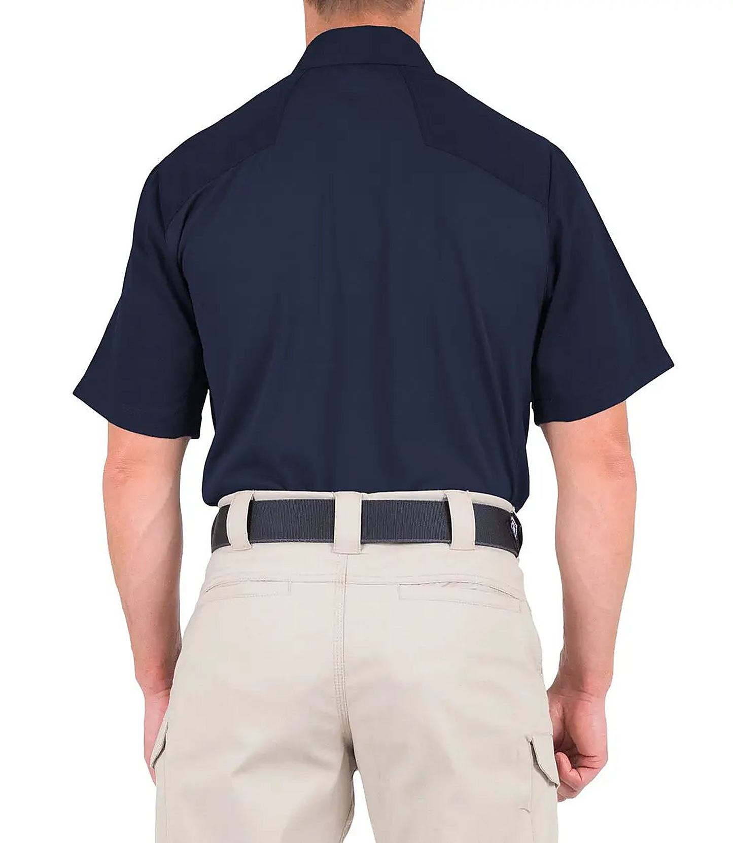 First Tactical Mens V2 Pro Perf Short Sleeve - Midnight Navy - back view