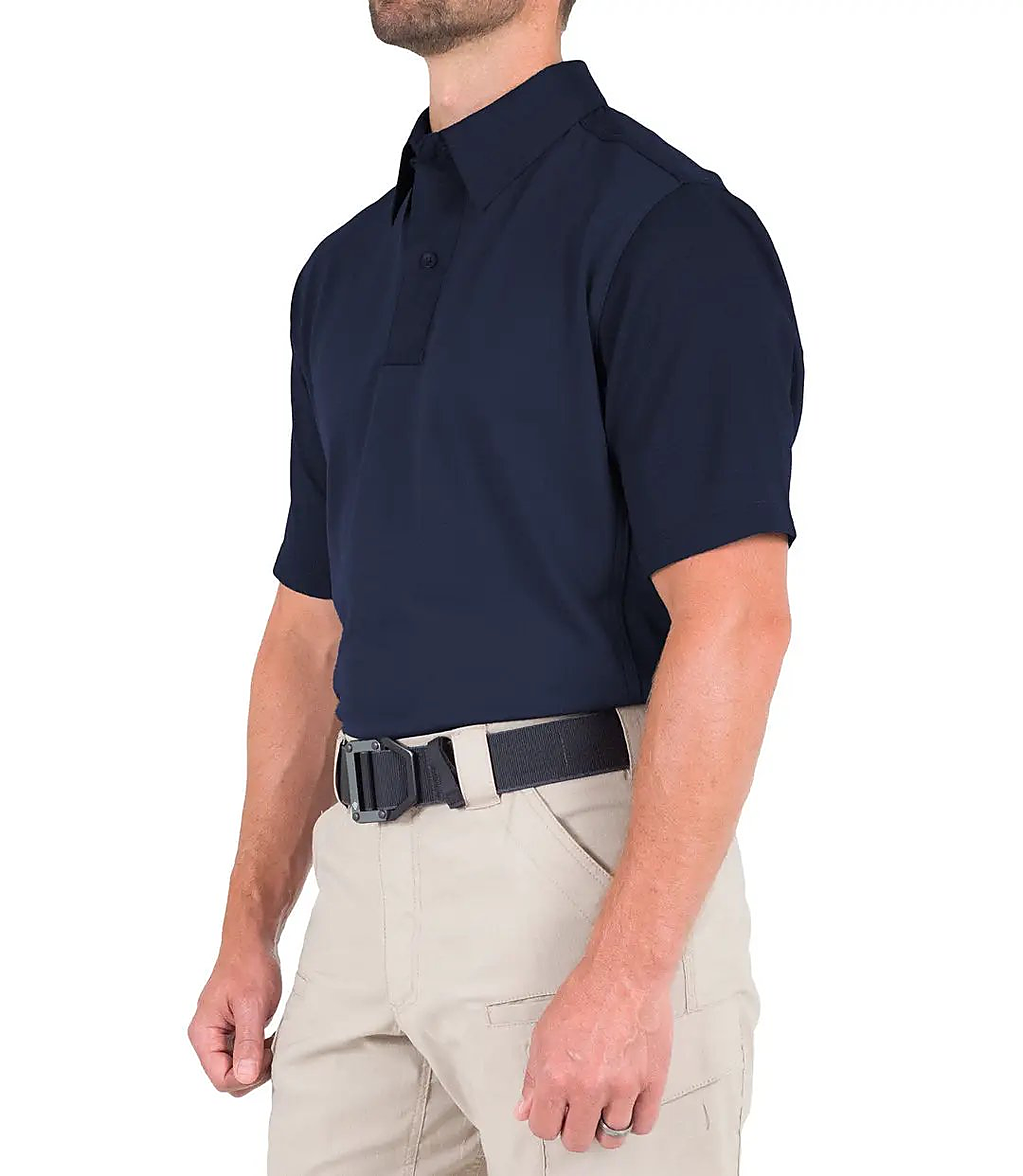 First Tactical Mens V2 Pro Perf Short Sleeve - Midnight Navy - detail view